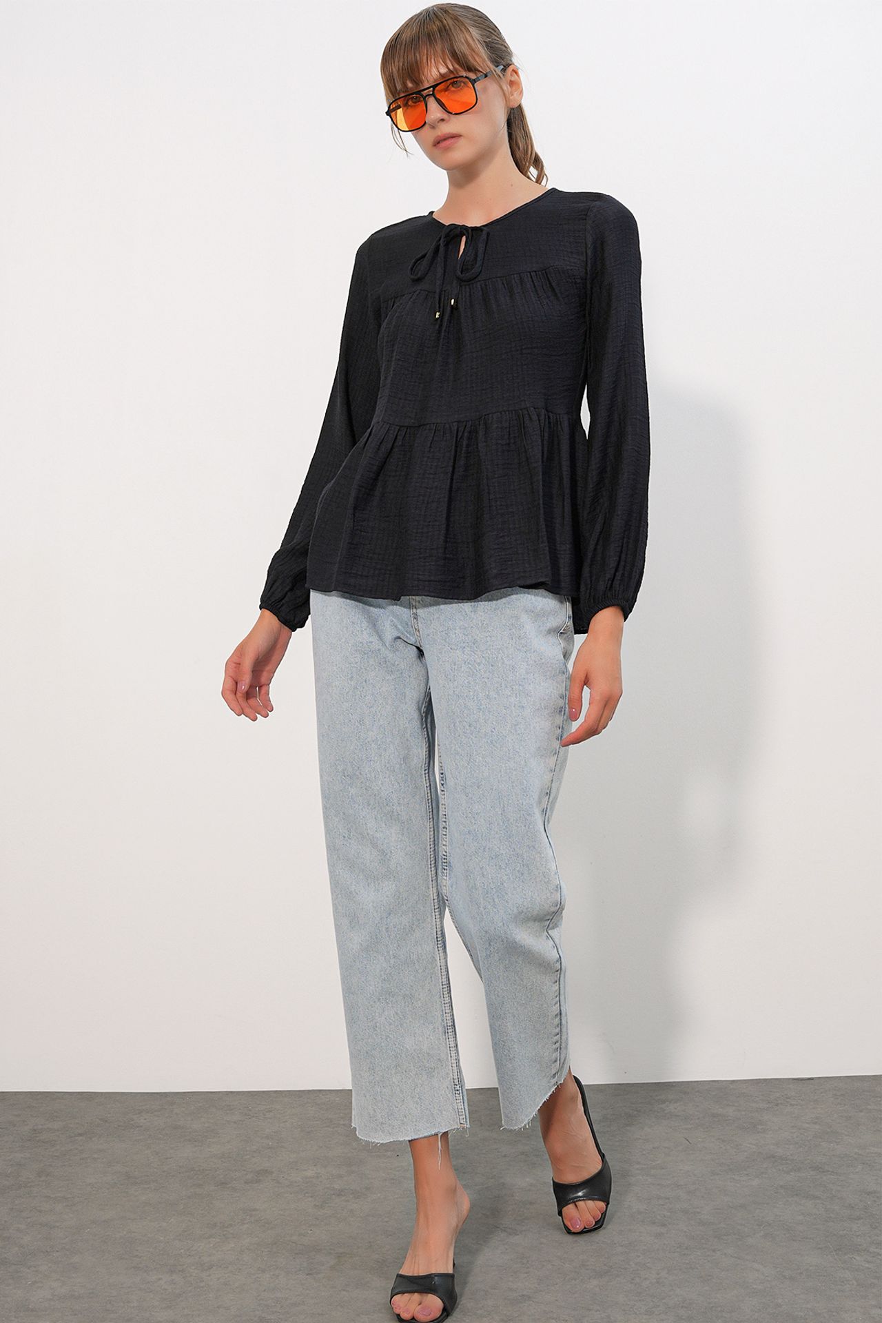 BDART Textured Tie-Front Blouse 2