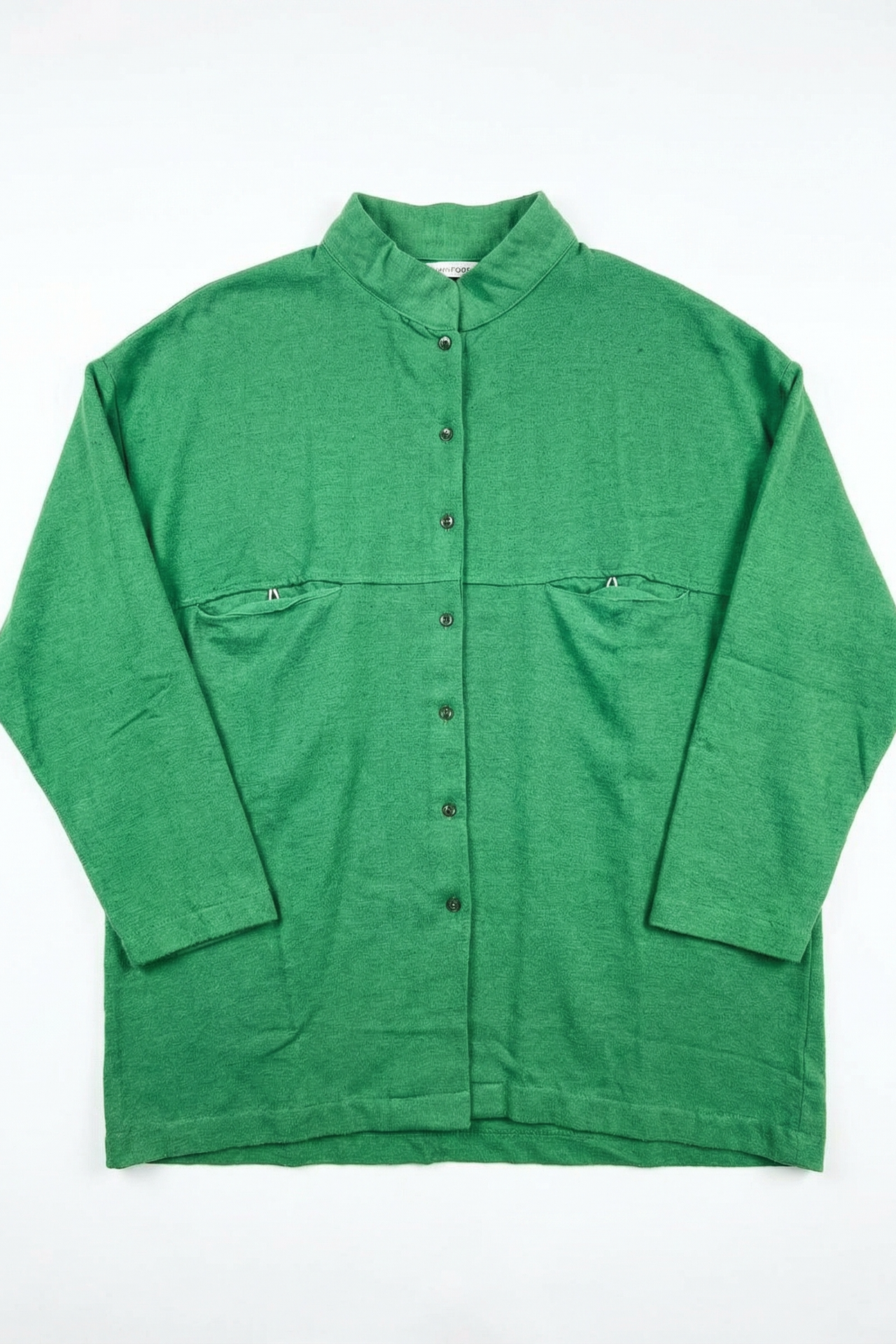 MY FASHION Oversized Linen-Blend Long Sleeve Shirt 3