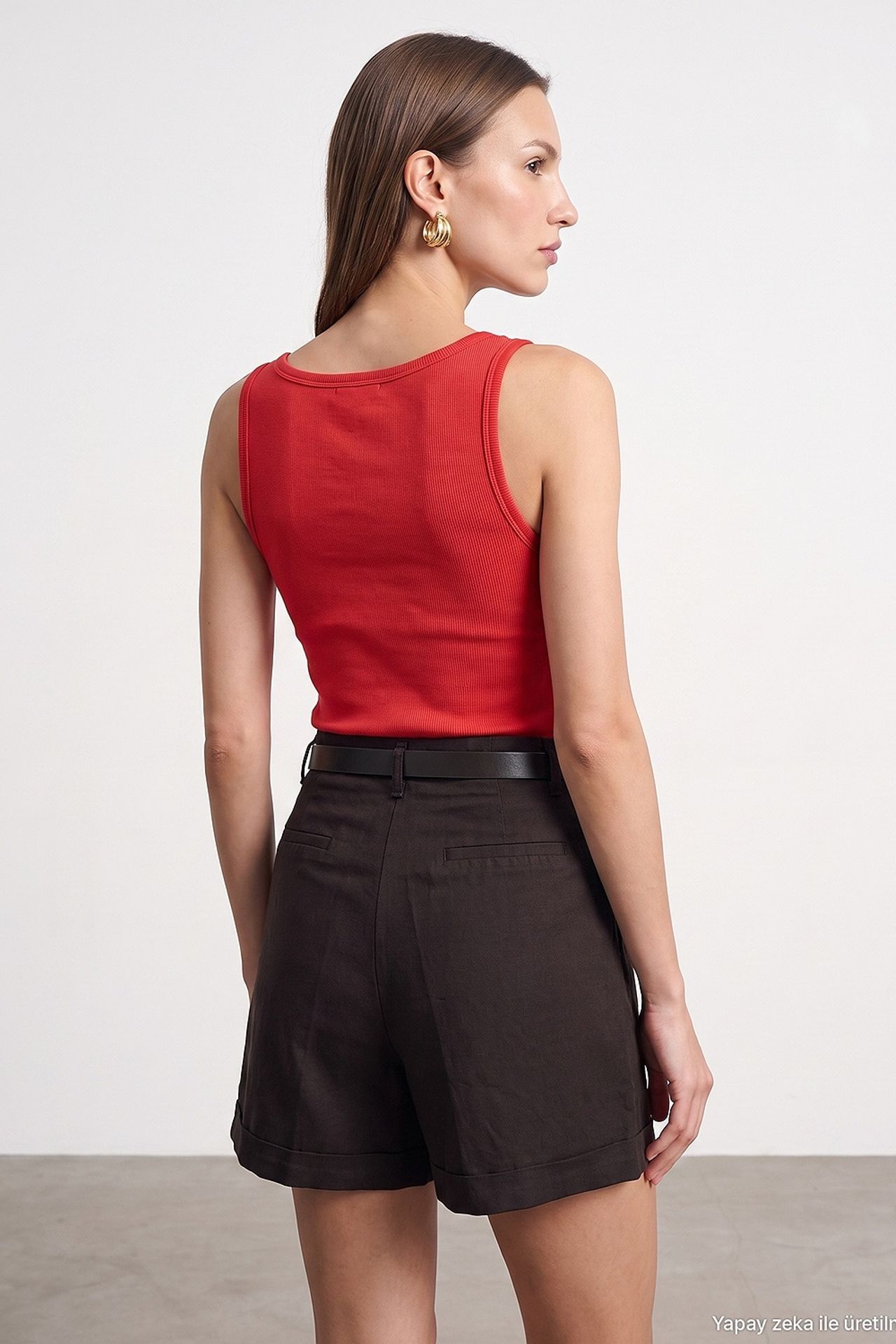 DILVIN Slim Fit Sleeveless Jersey Cami Blouse 2