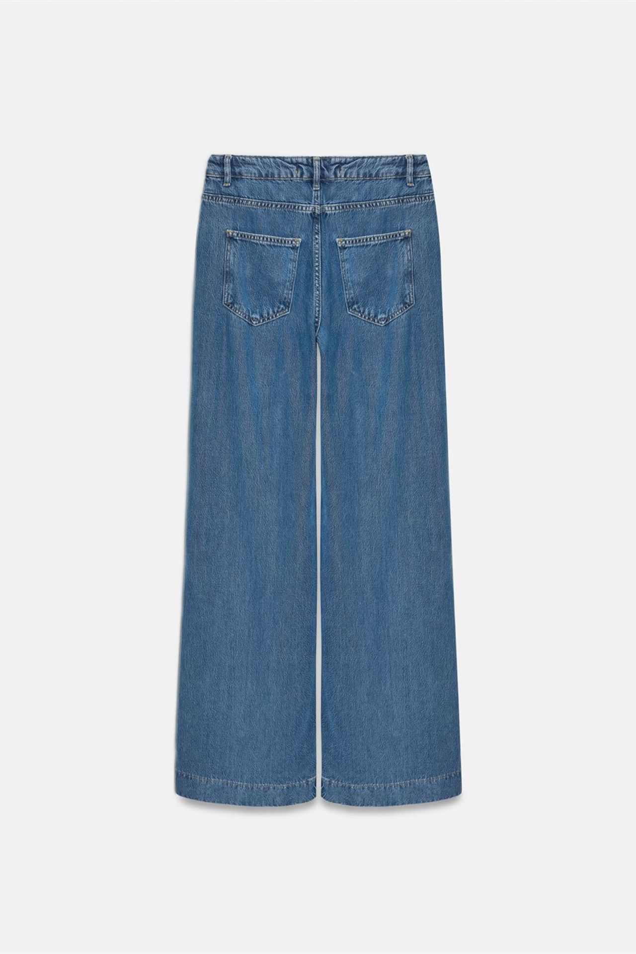 DILVIN Yüksek Bel Bol Paça Tencel Jean 7