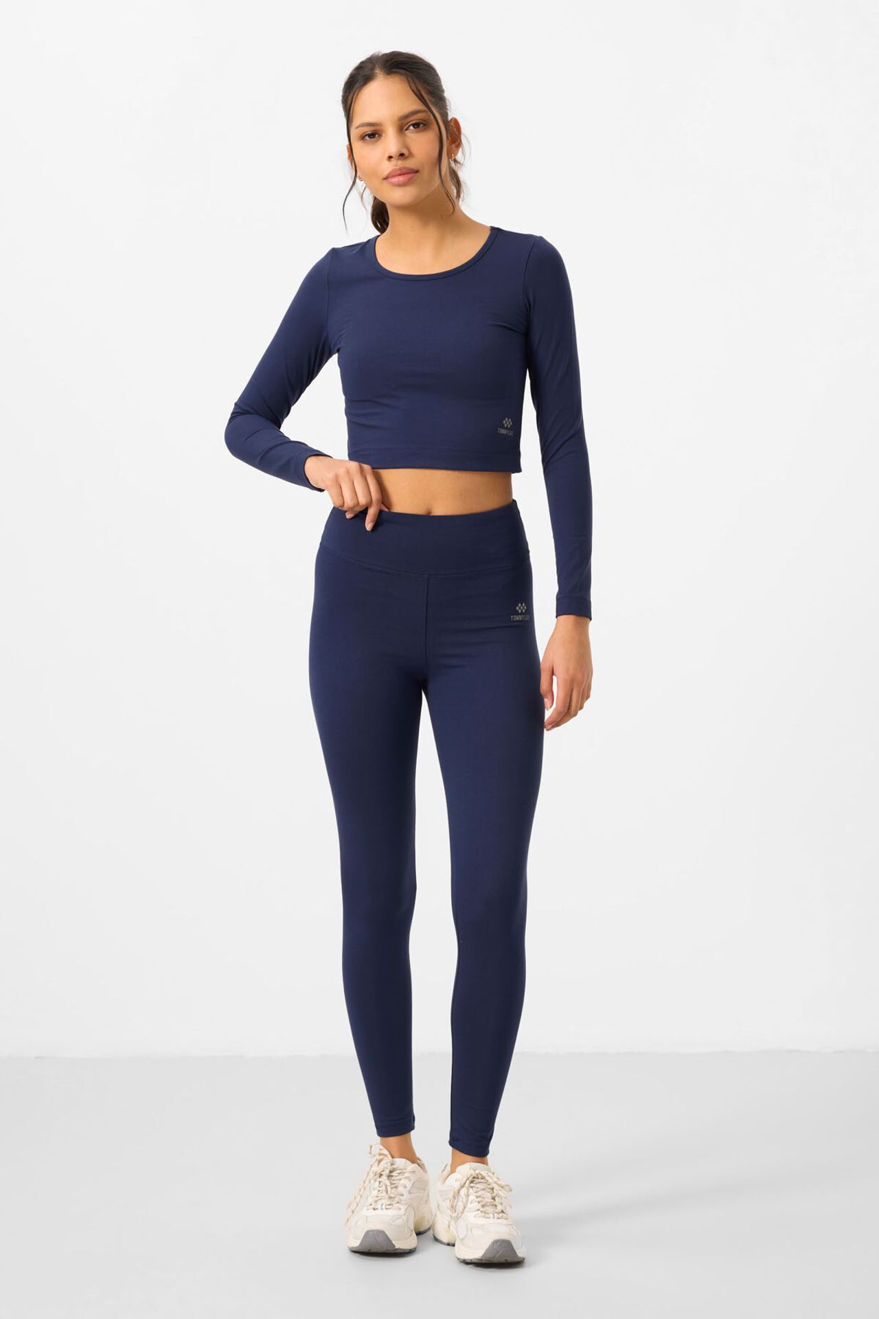 TOMMY Cotton Elastane Crop T-Shirt And Leggings Set 4