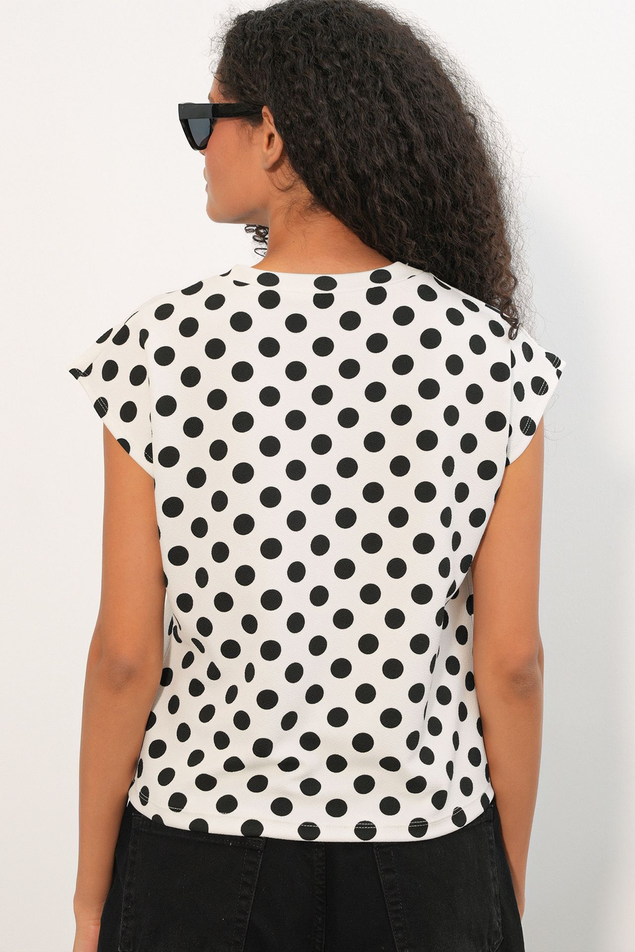 BDART Women's Polka Dot Crew Neck Blouse 6