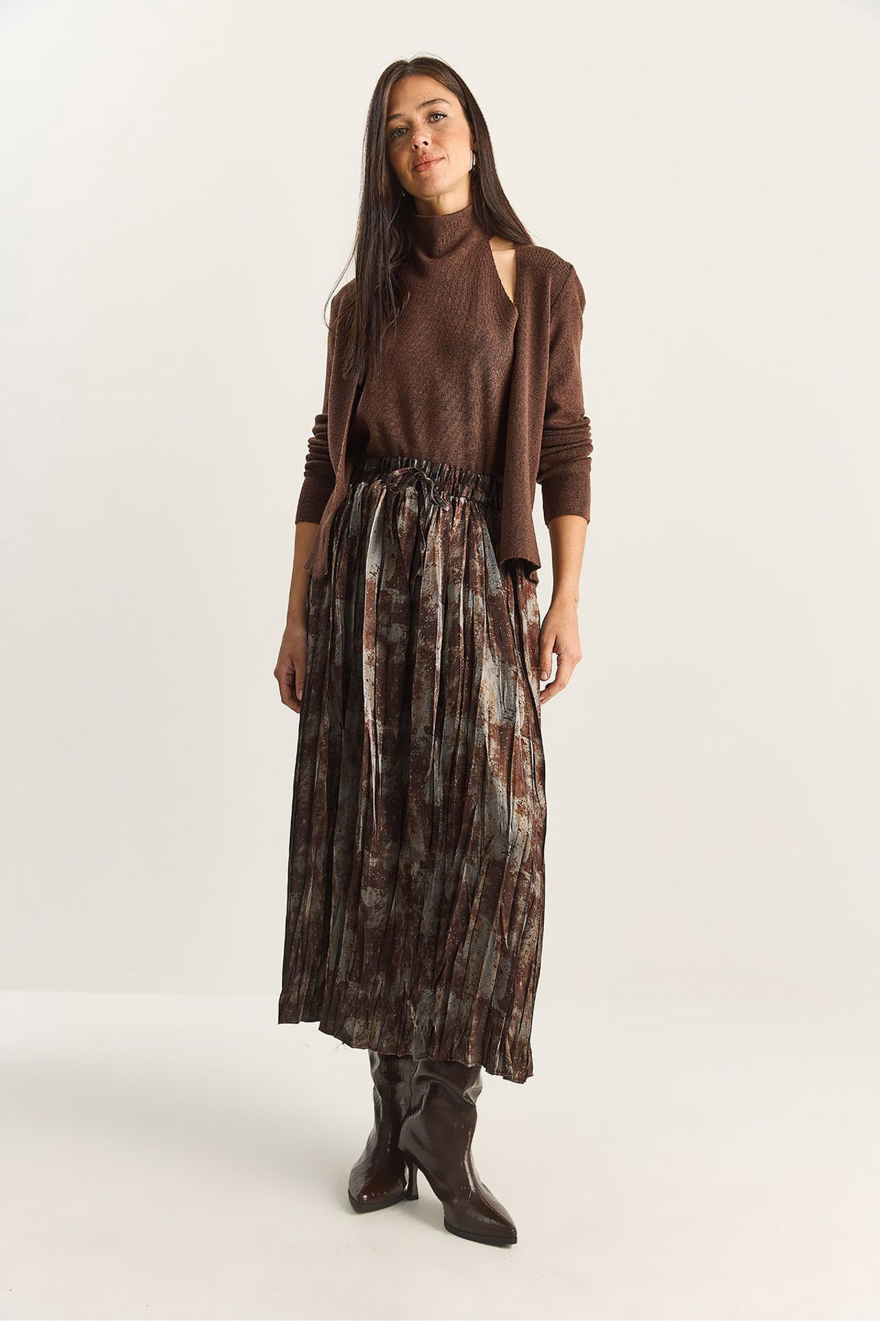 LUCCI High Waist Long Skirt with Elastic Band