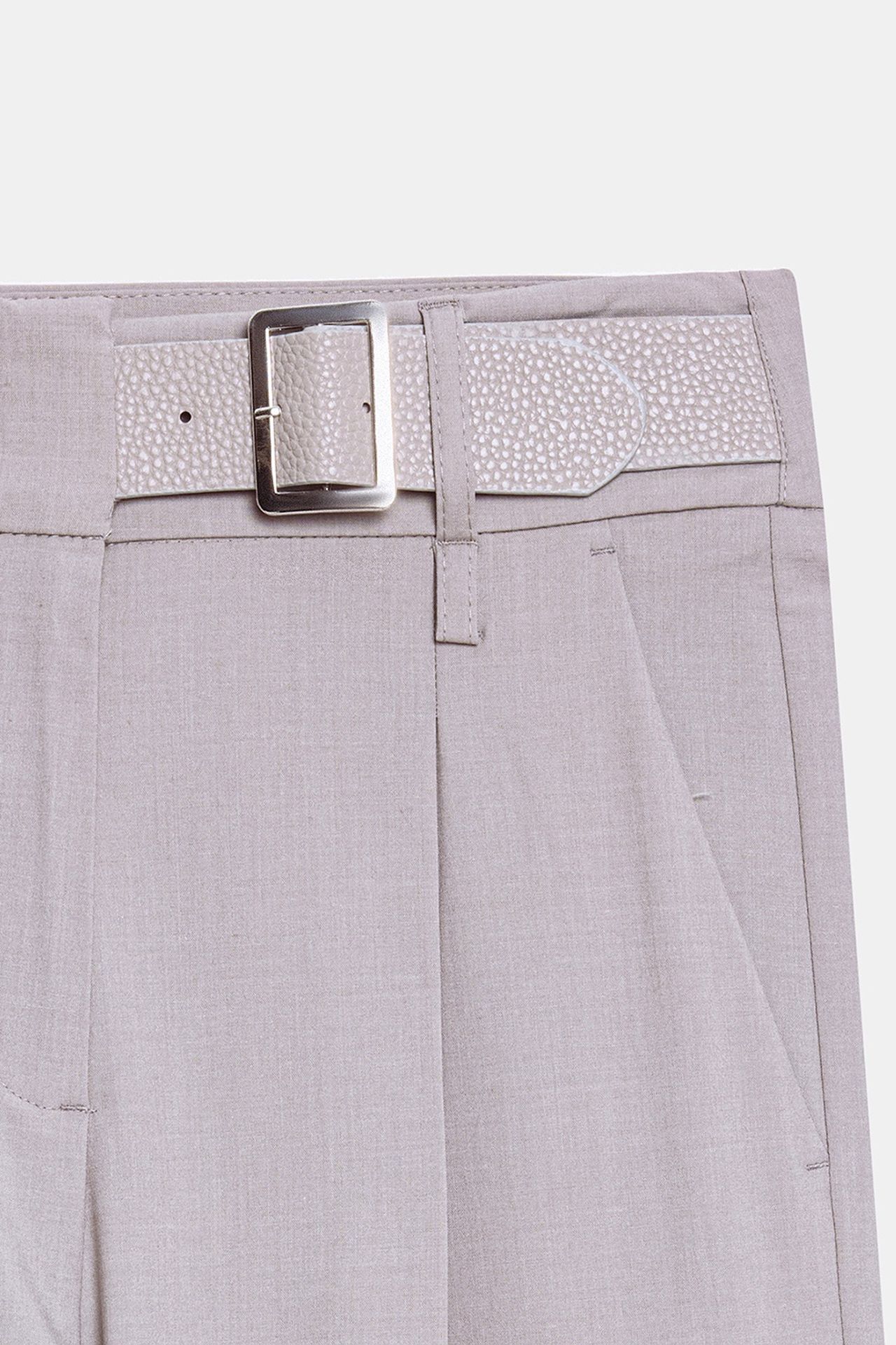 DILVIN Belted Wide-Leg Woven Trousers 7