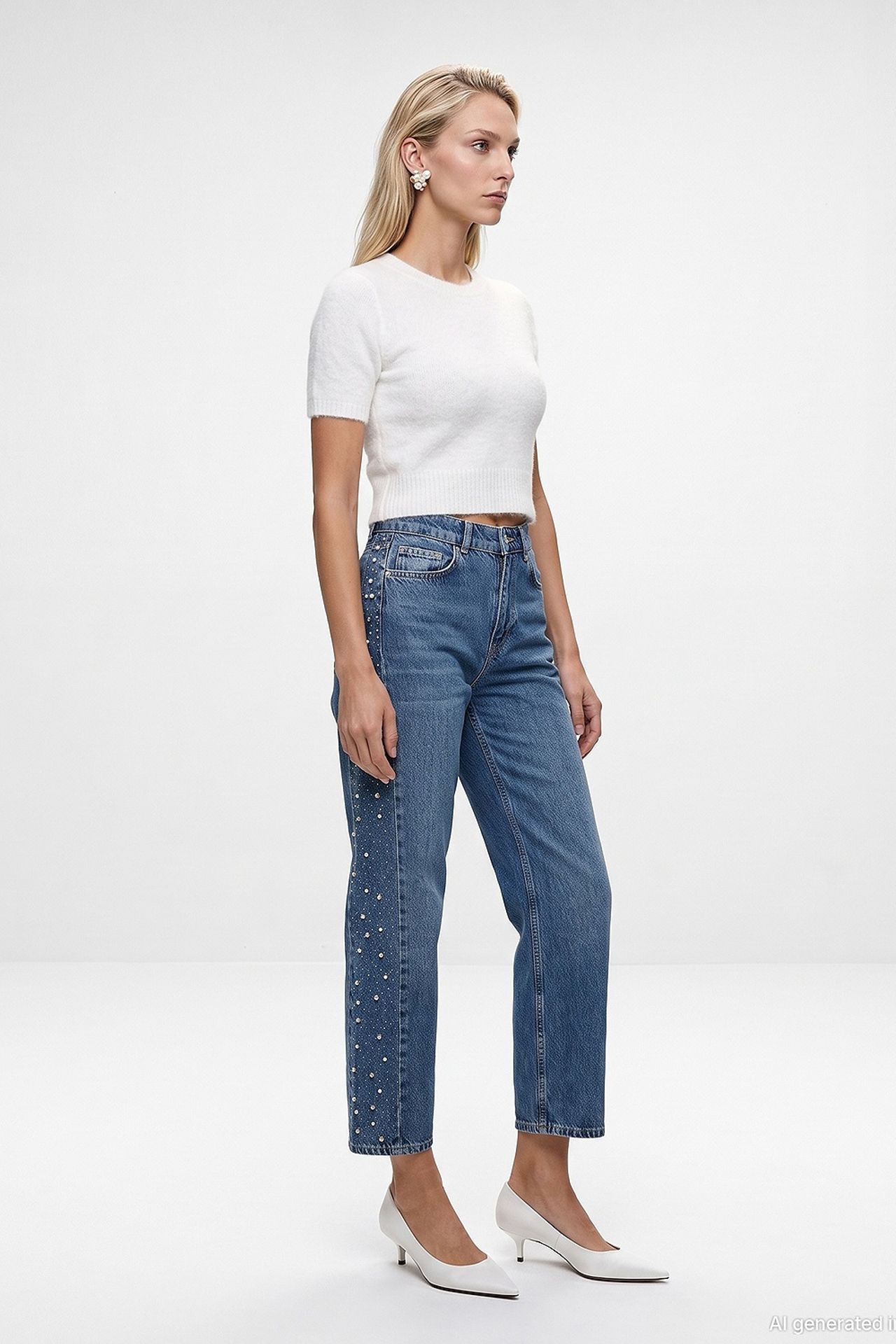 DILVIN Women's Cotton Jeans 4