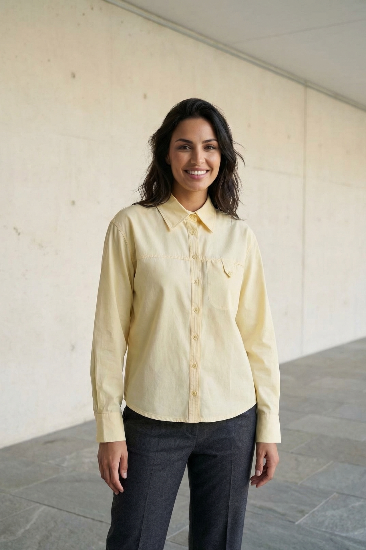 MY FASHION Long Cotton Textured Shirt 2