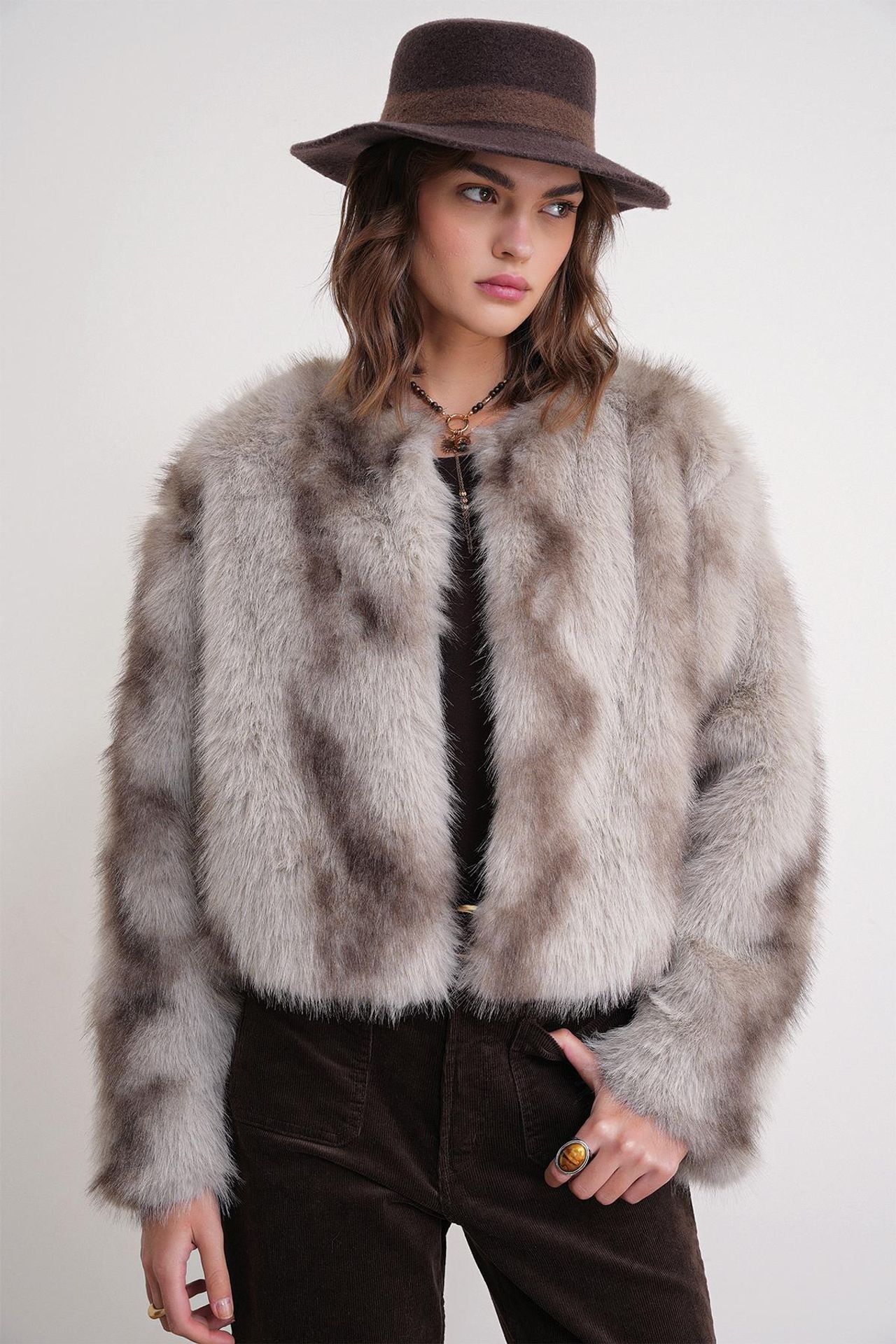 Mixray Faux Fur Jacket 1