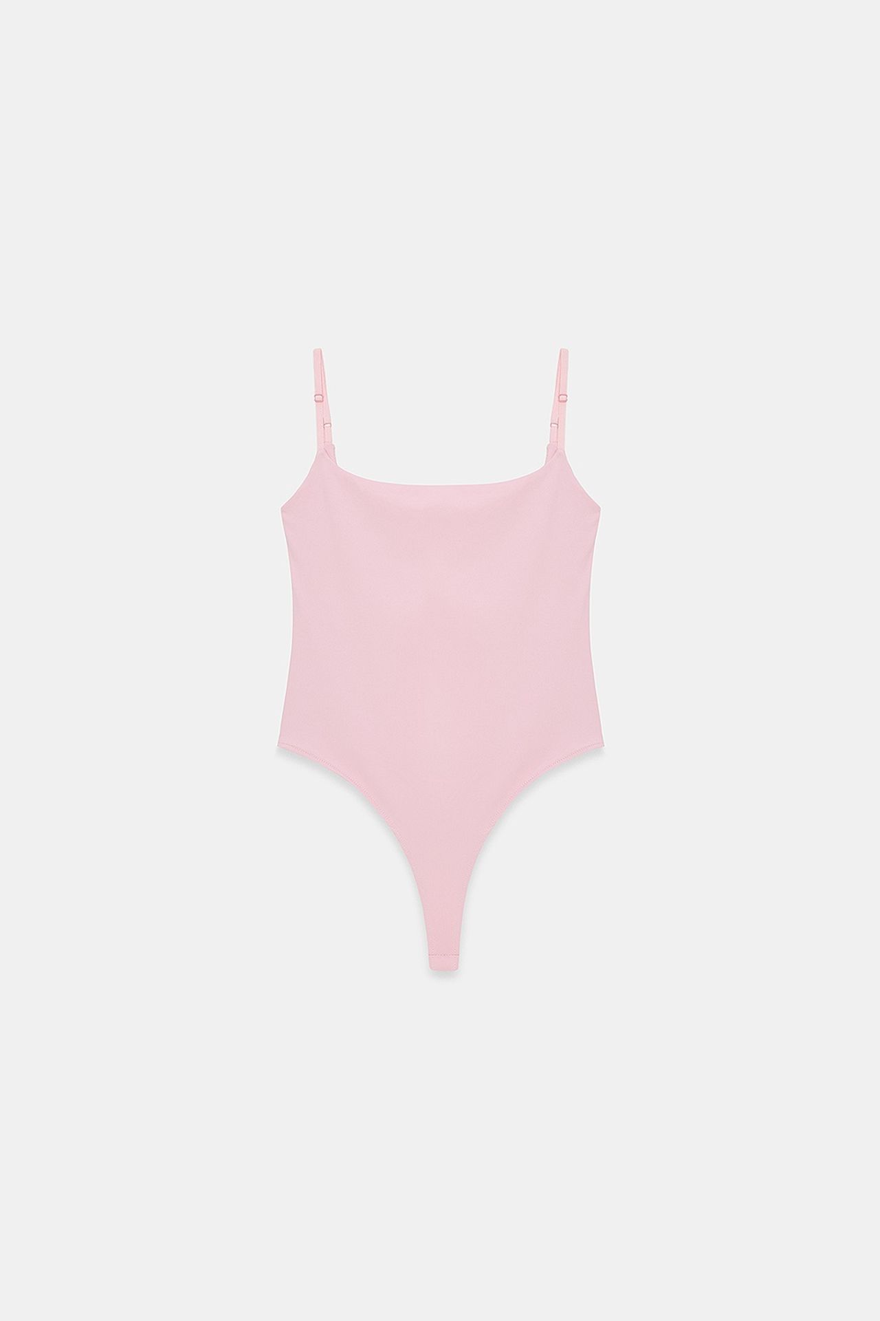 DILVIN Sleeveless Square-neck Nylon Bodysuit