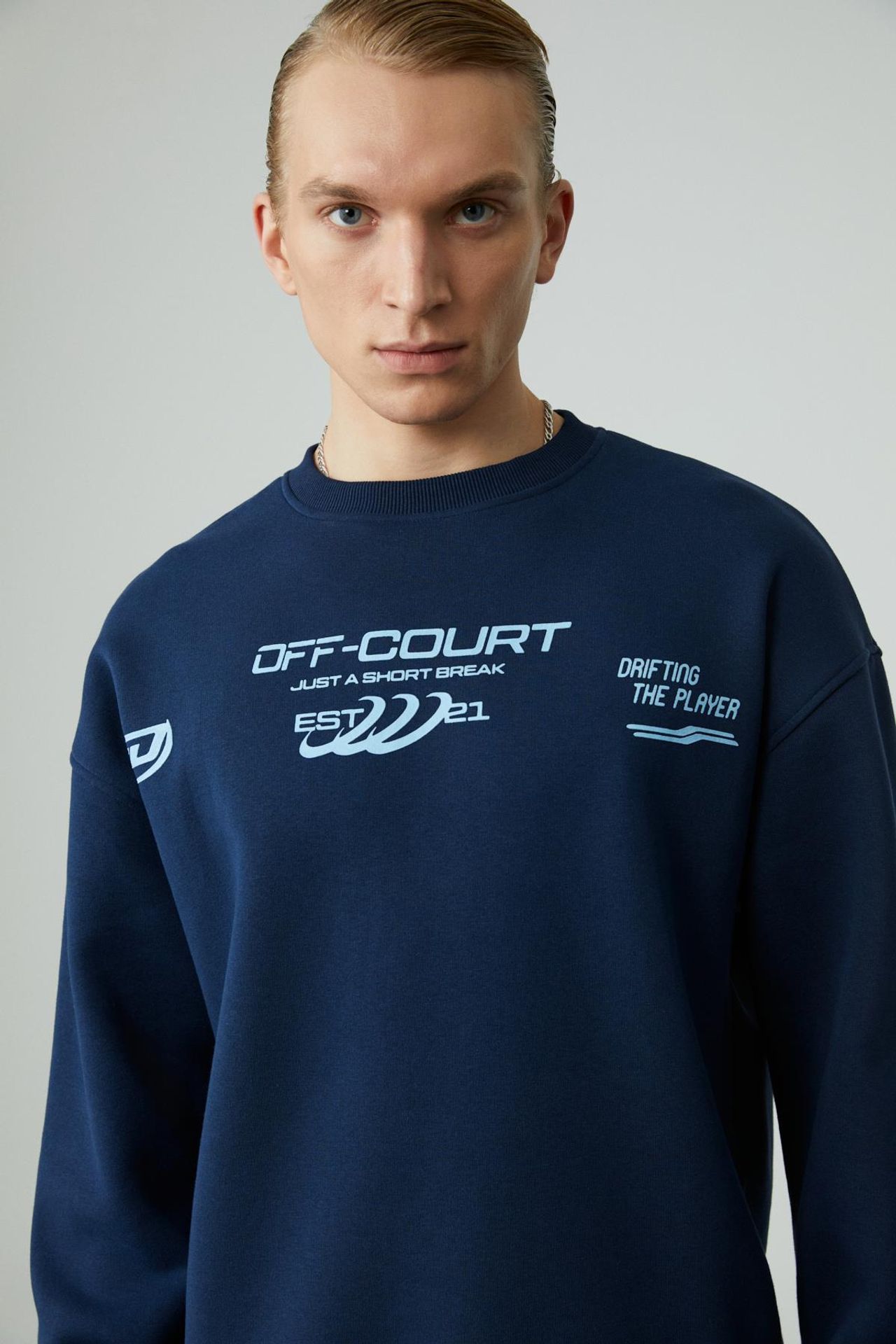 GRIMELANGE Baskılı Bisiklet Yaka Sweatshirt 3