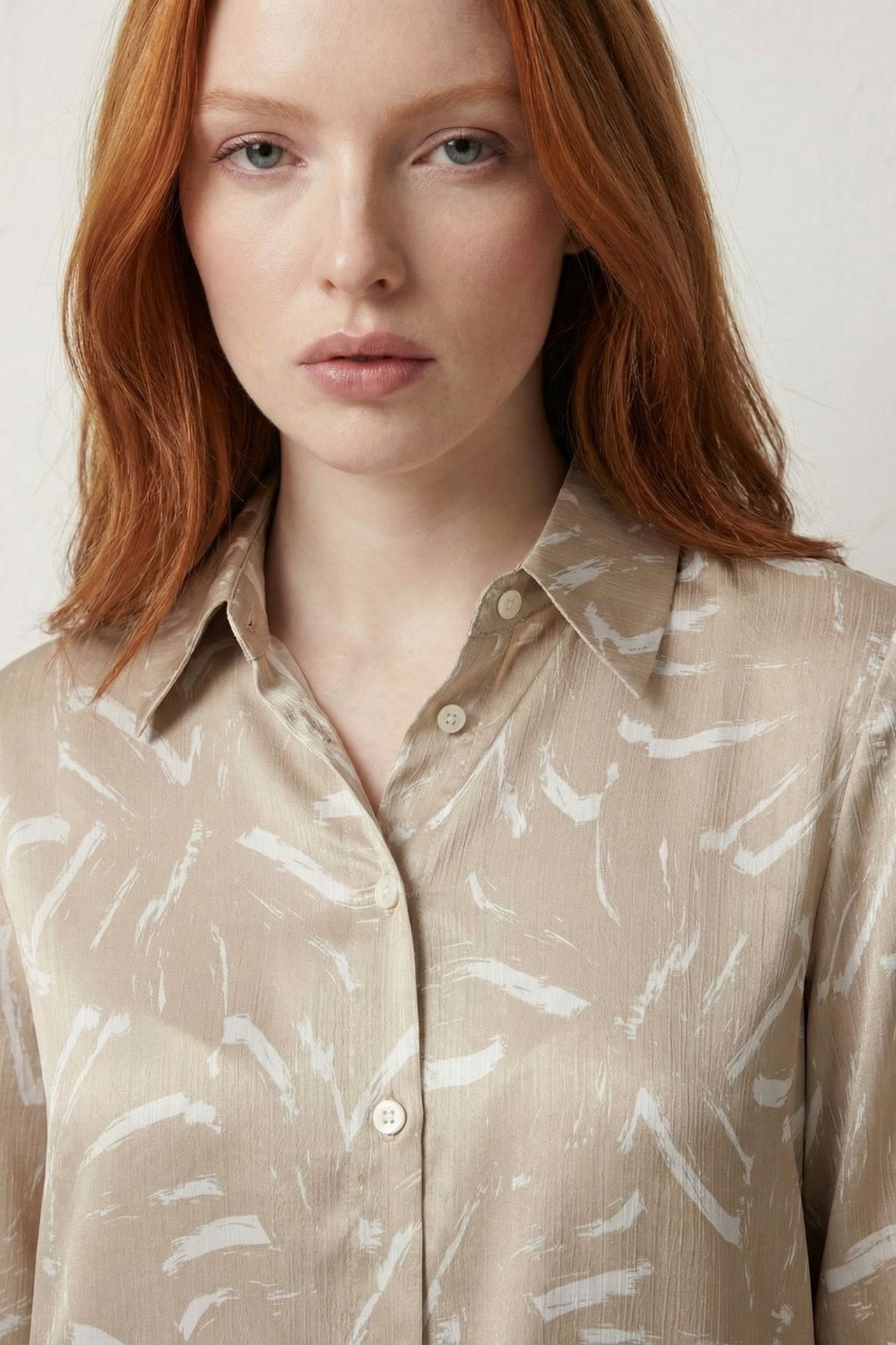 MY FASHION Abstract Print Button-Up Shirt 6