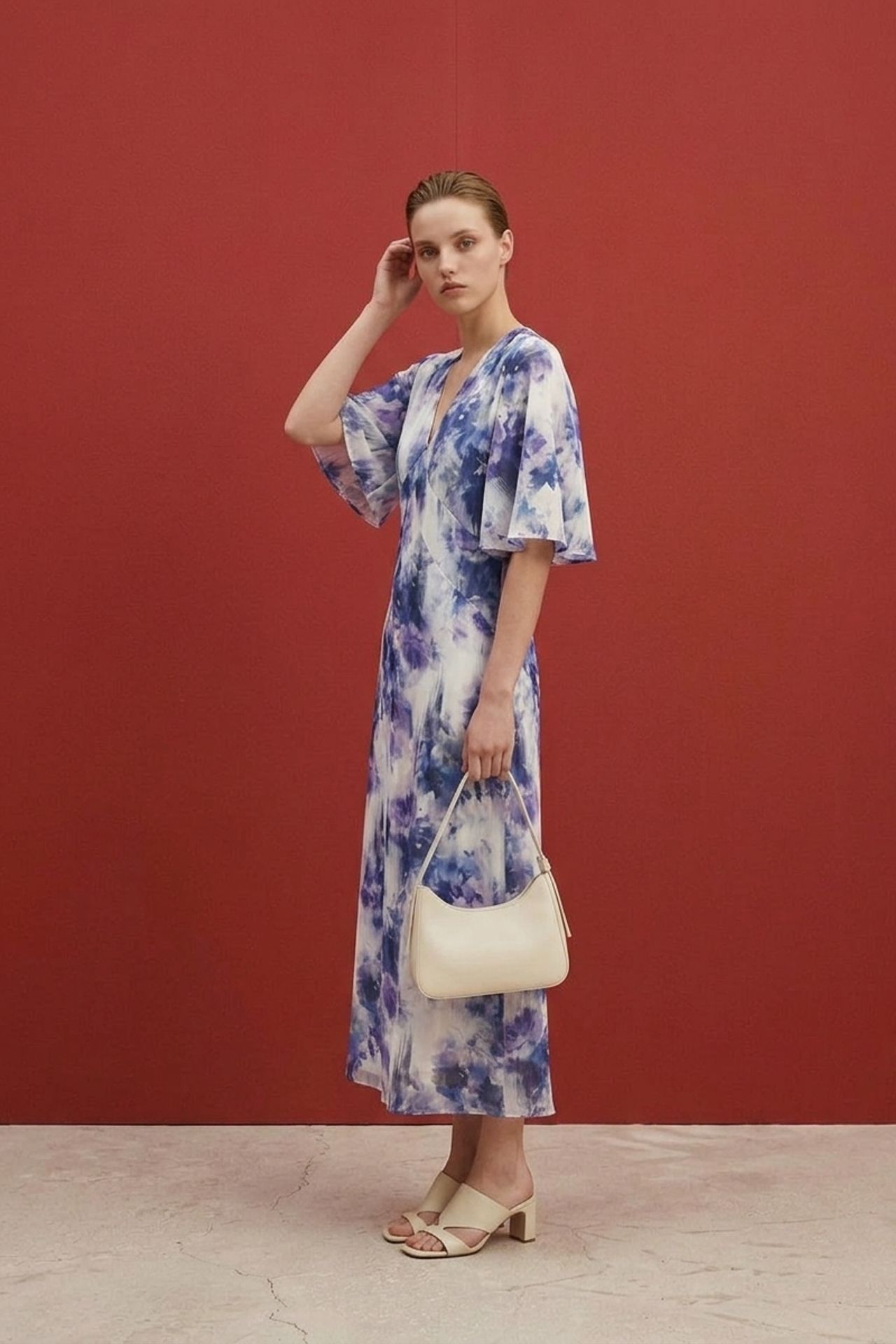 MY FASHION Abstract Print Midi Dress 5