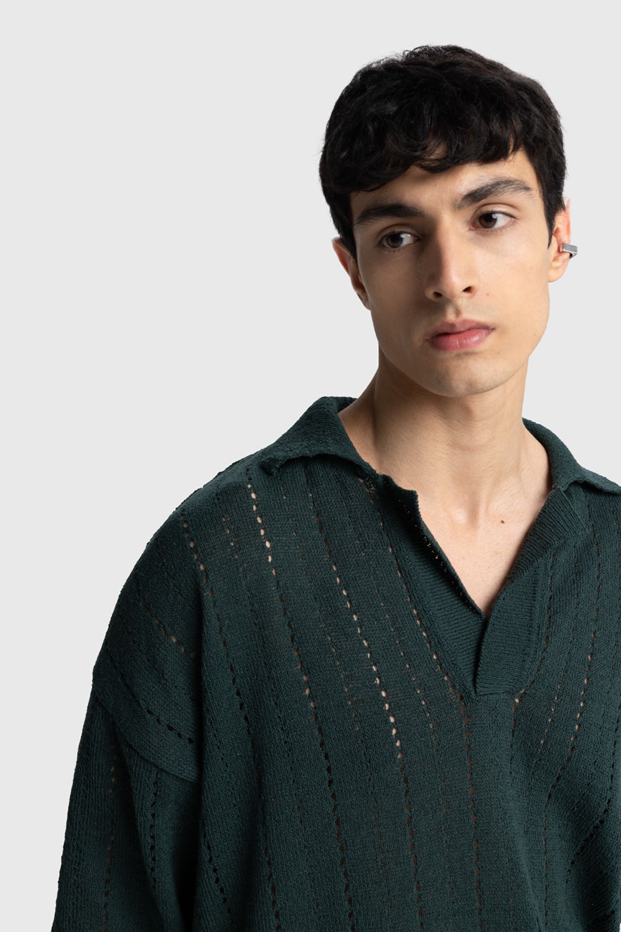 GIESTO Men's Relaxed Cotton Textured Polo T-Shirt 1
