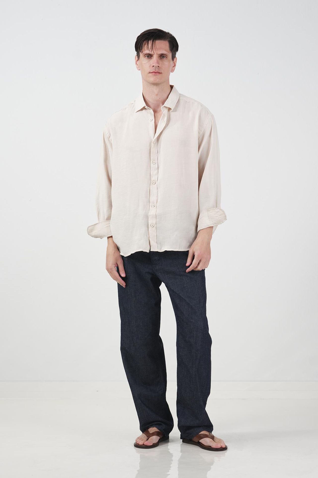GIESTO Oversized Button Closure Long Sleeve Shirt 1