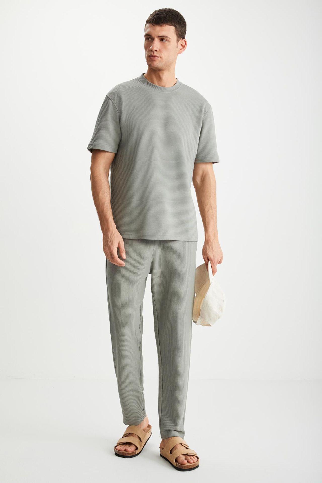 GRIMELANGE Ribbed Crew Neck T-Shirt 2