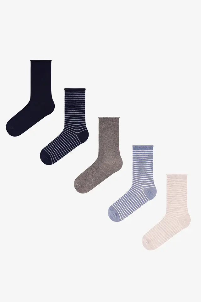 PENTI Relax Line Striped Pair Of Crew Socks