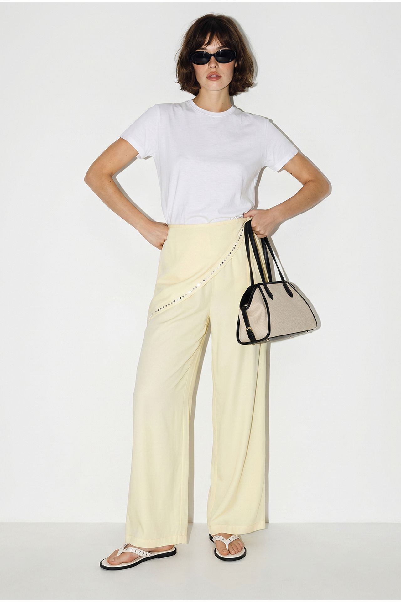 LUCCI Wide Leg Pull-On Trousers 4
