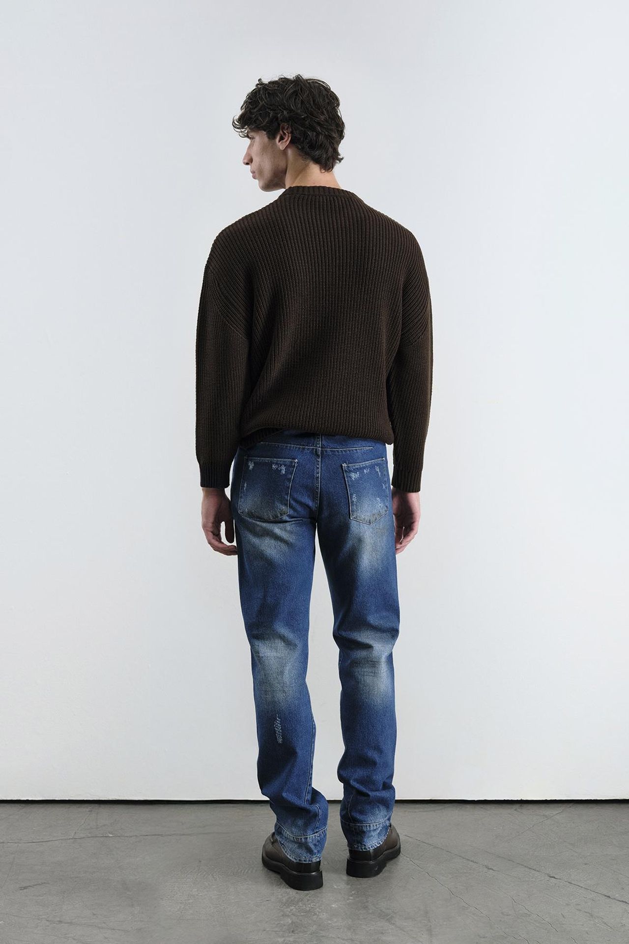 GIESTO Comfort Fit Ribbed Crew Neck Sweater 2