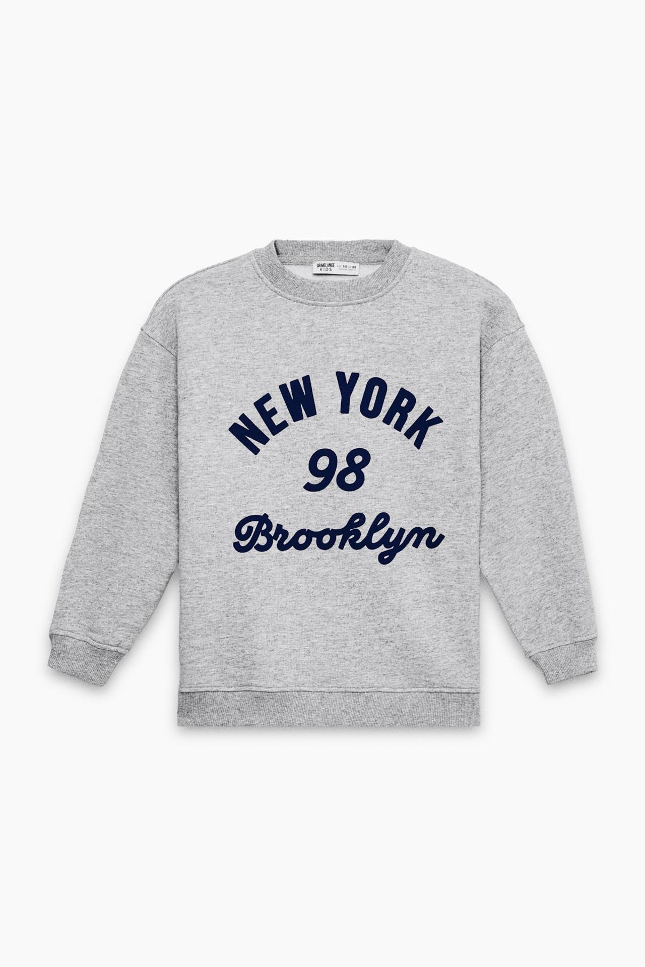 GRIMELANGE Bisiklet Yaka Yazı Baskılı Sweatshirt 1