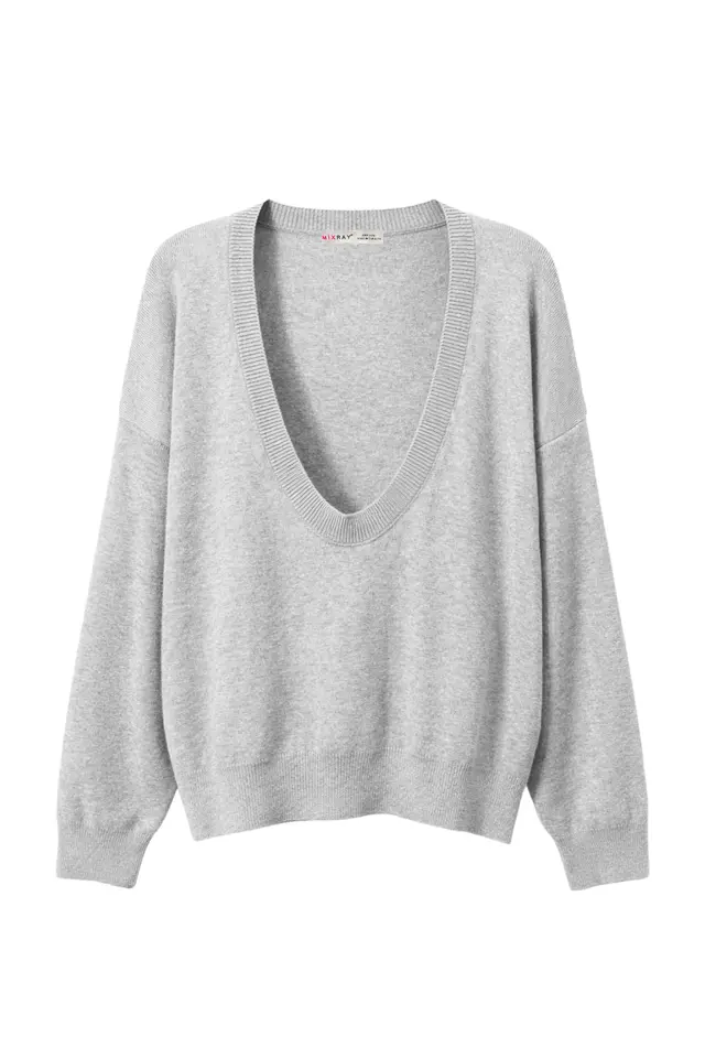 MIXRAY Women's Cotton-Blend Sweater