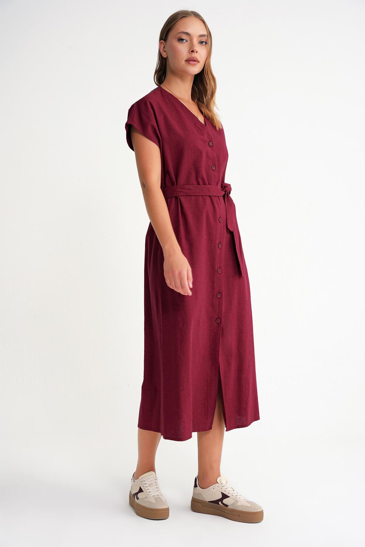 Mixray Belted Shirt Dress 3