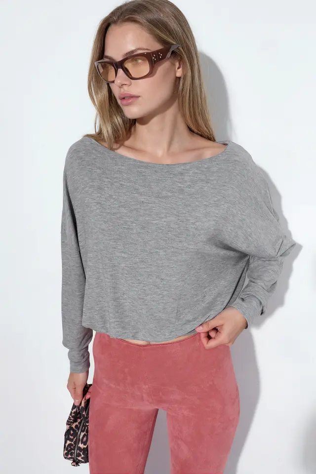 BUSEM Women's Crew Neck Long Sleeve Top