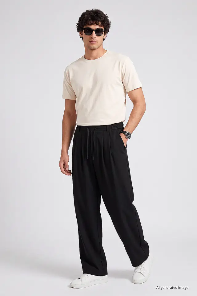 TOMMY Men's Viscose Blend Trousers