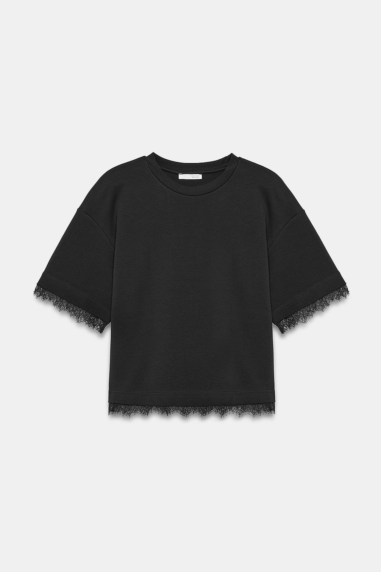 DILVIN Women's Cotton Elastane Crew Neck T-Shirt 5