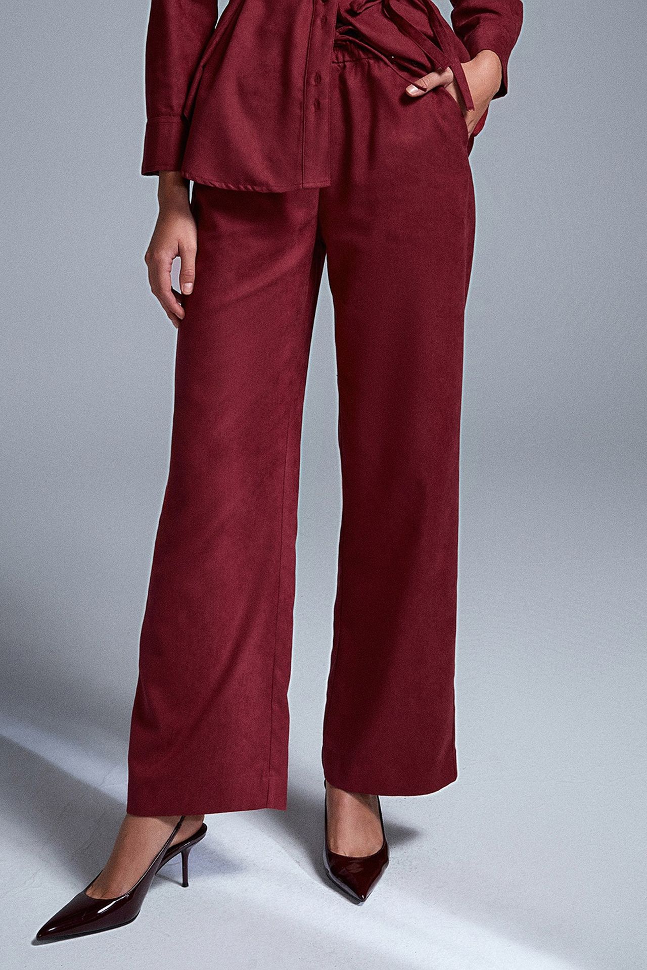 DILVIN Wide-Leg Pull-On Trousers 4