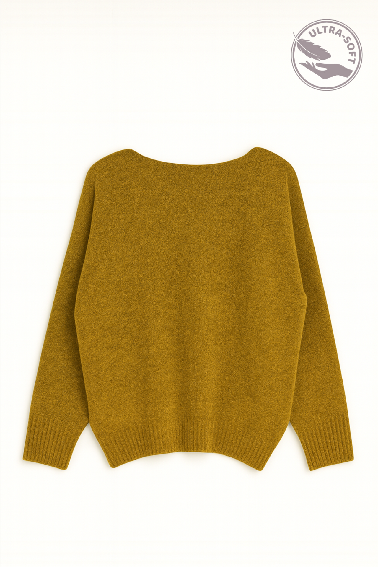 MIXRAY Oversized Boat Neck Knit Sweater 1