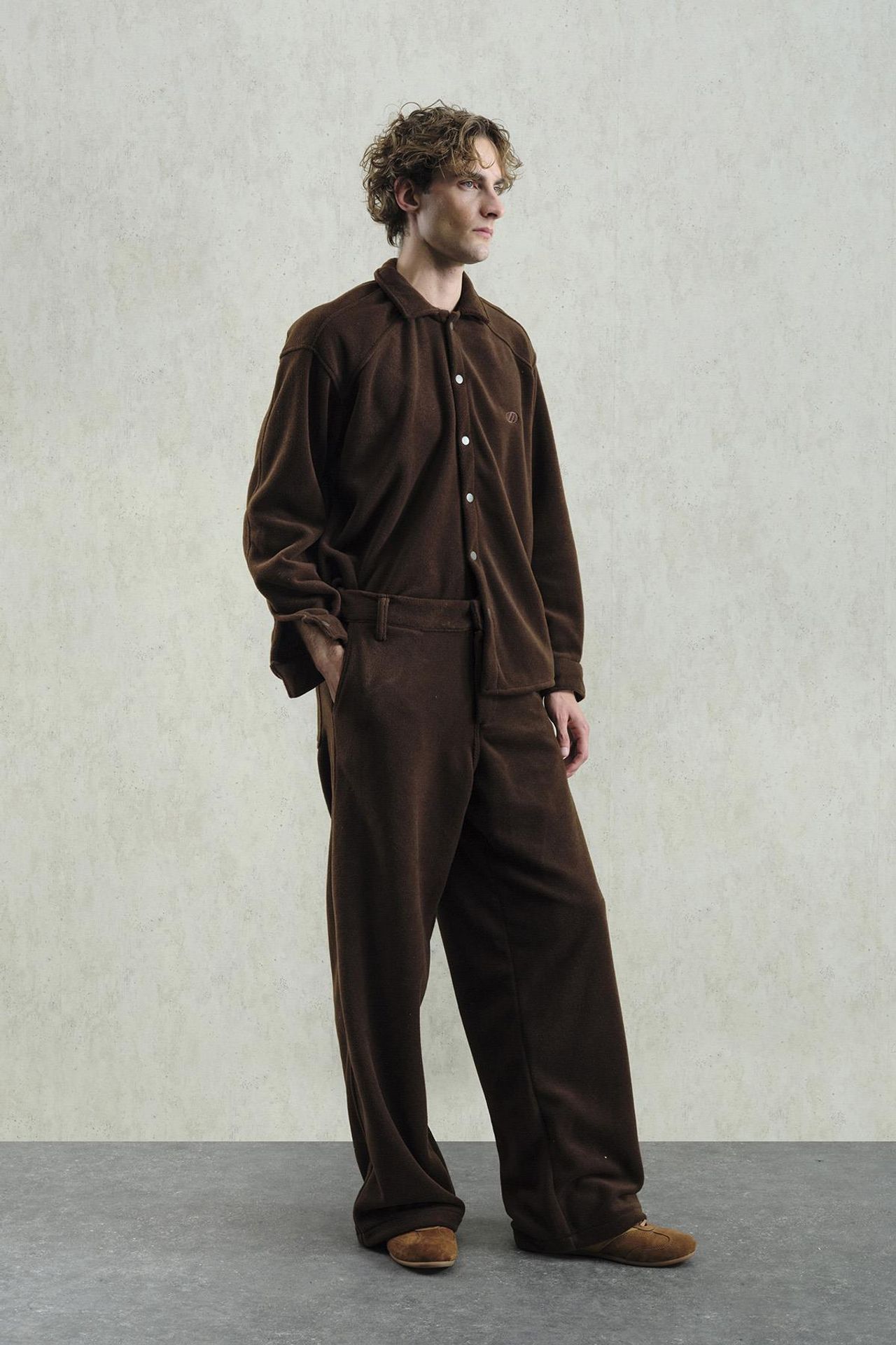 GIESTO Plush Textured Button-Up Shirt 3