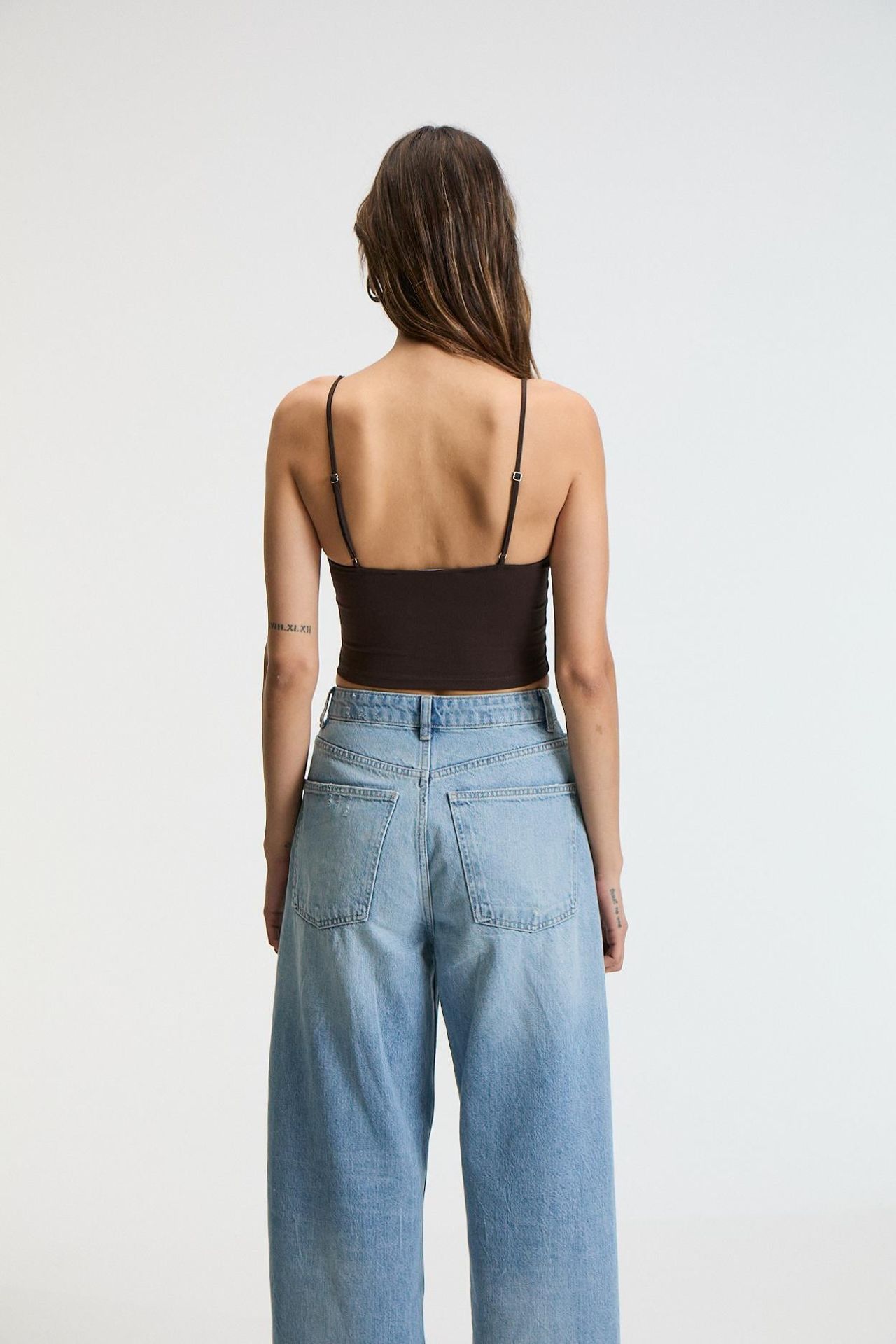 GRIMELANGE Slim Fit U Neck Crop Top 5