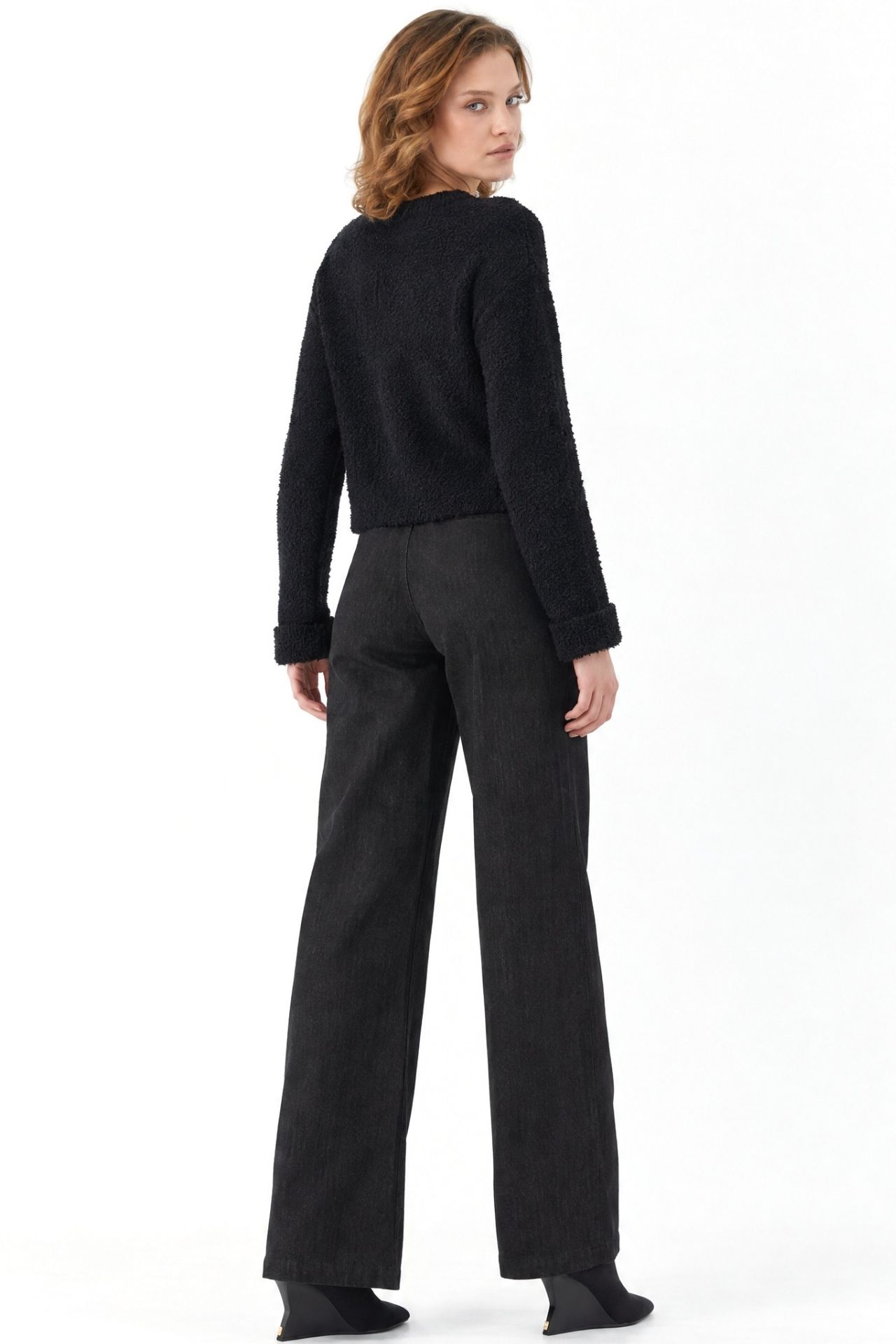 Mixray Plush Textured Crop Knit Sweater 2