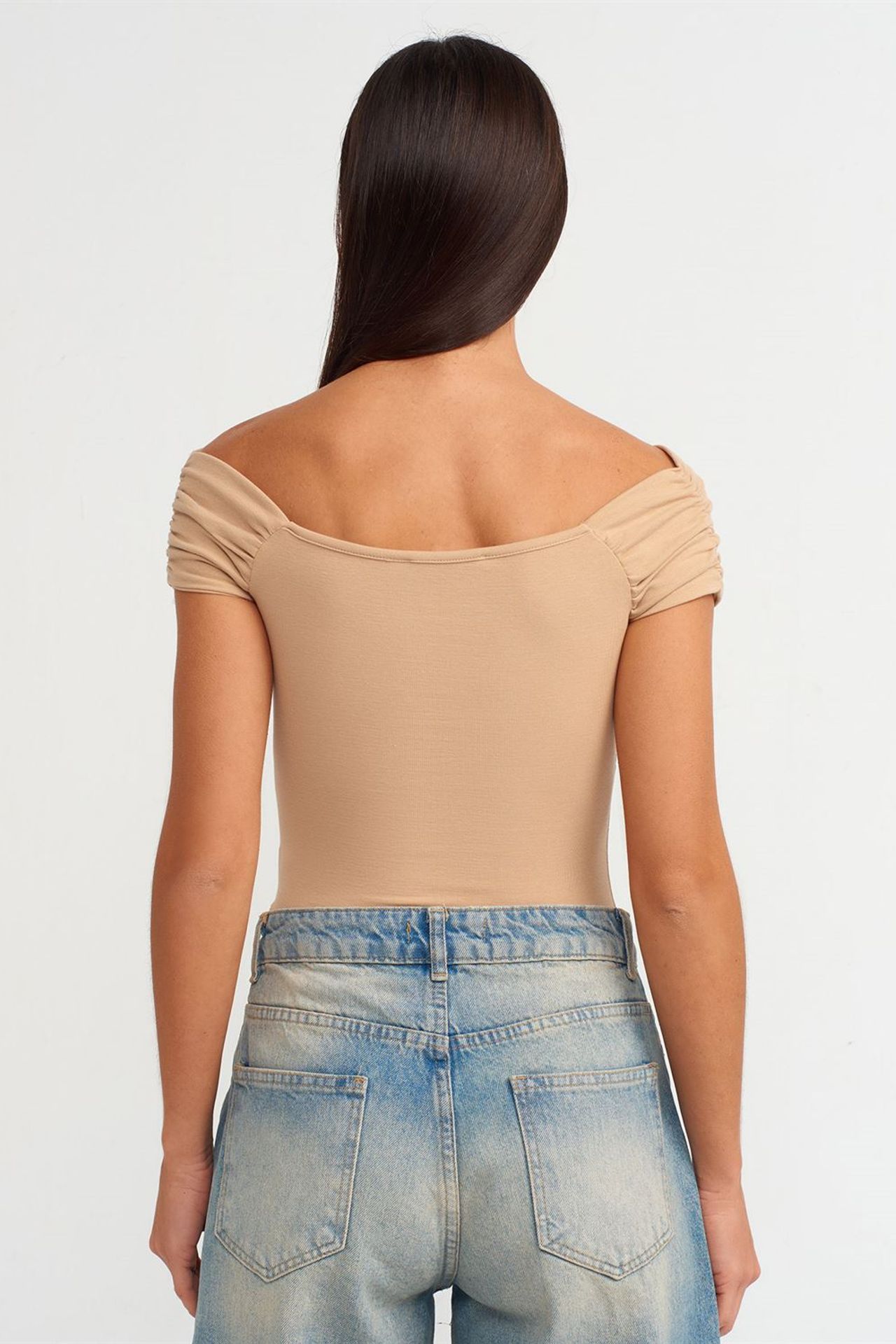DILVIN Women's Slim-fit Off-shoulder Knit Jumpsuit 2