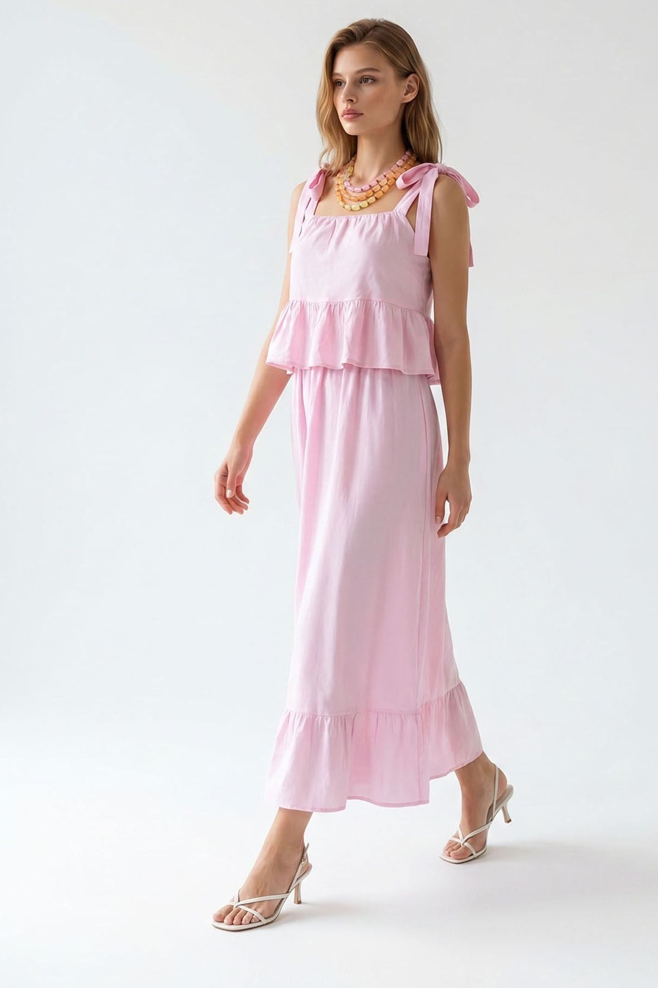 MIXRAY Women's Sleeveless A-line Midi Dress 3