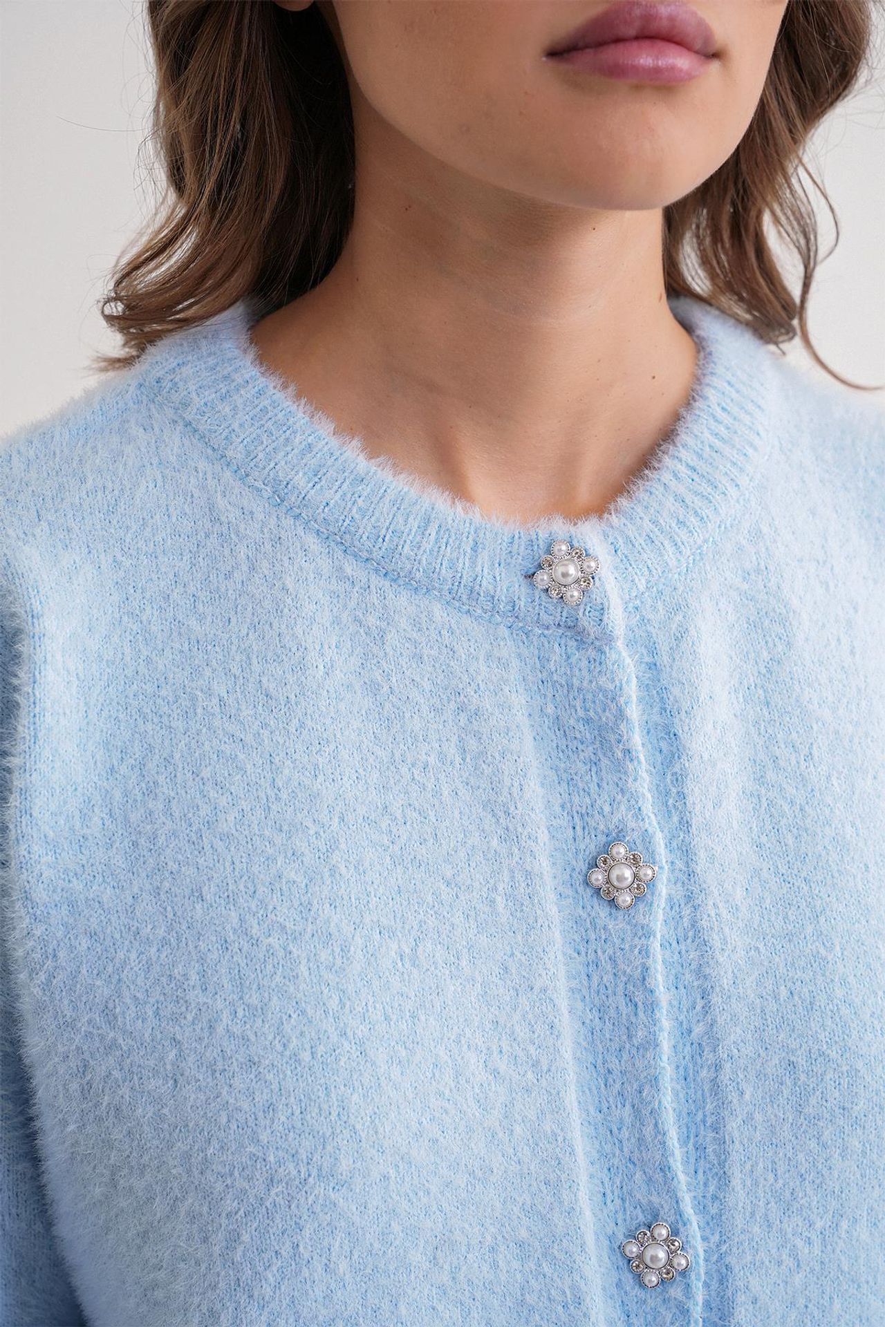 Mixray Oversized Jacquard Button Cardigan 5