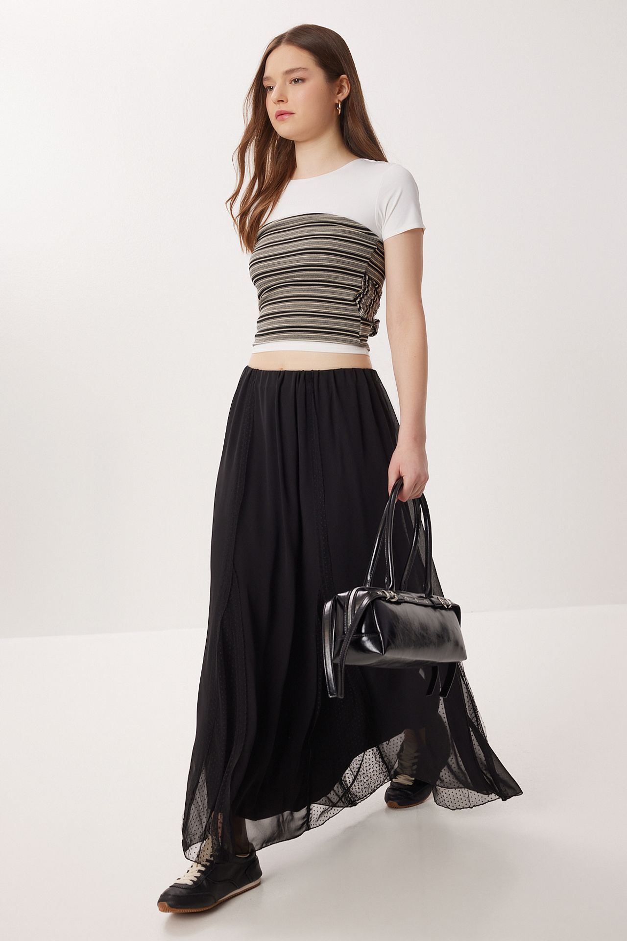 ISTANBUL High Waist Maxi Skirt in Chiffon 3