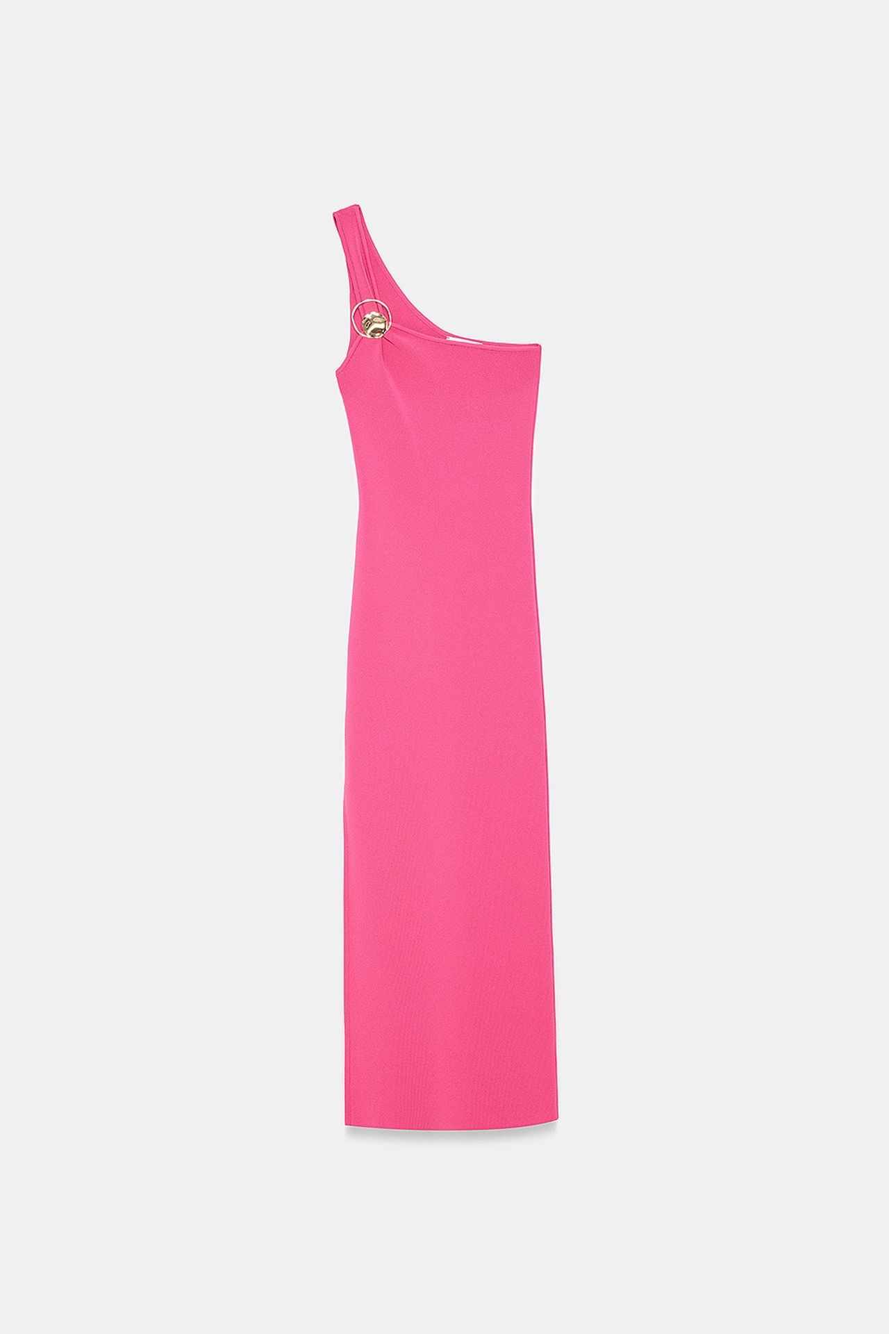 DILVIN Asymmetrical One-Shoulder Ribbed Midi Dress 6