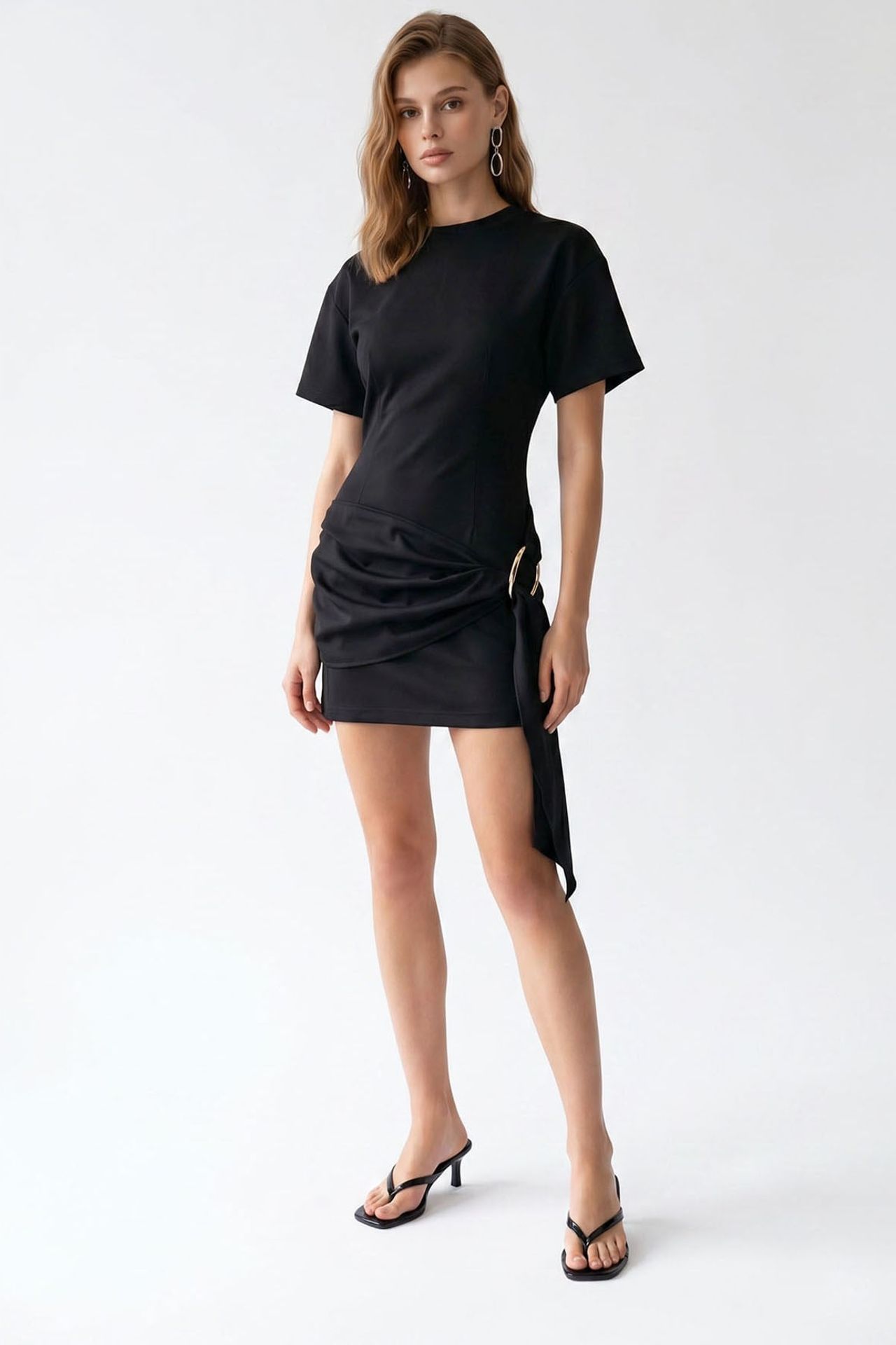 MIXRAY Crepe Woven Mini Dress 3