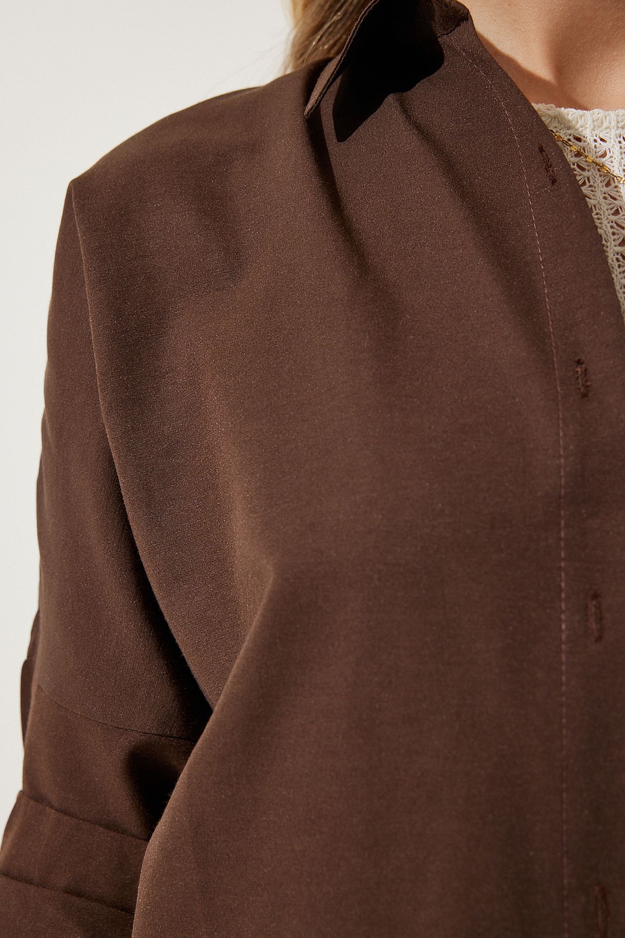 ISTANBUL Oversized Poplin Button-Up Shirt with Long Sleeves 5
