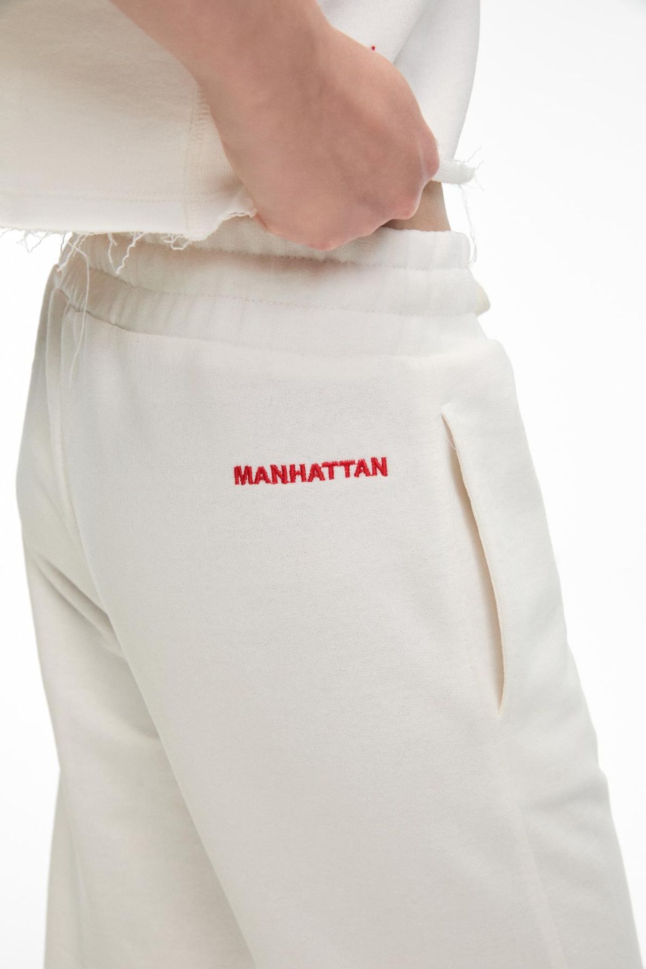 GRIMELANGE Wide Leg Text Print Joggers 6