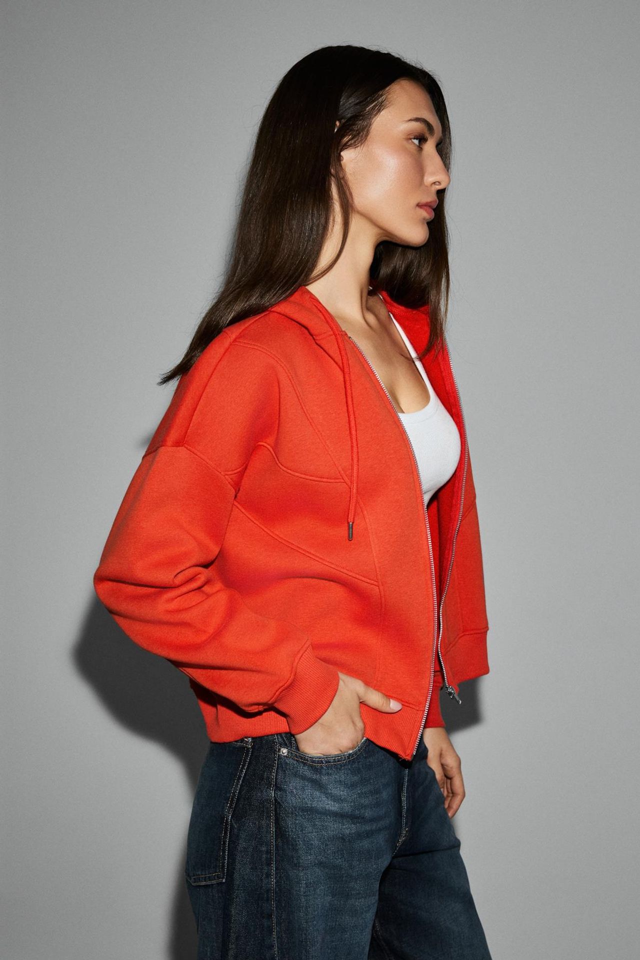 GRIMELANGE Hooded Oversized Zip Sweatshirt 5
