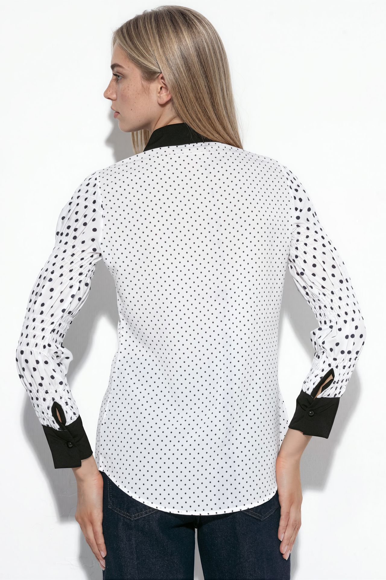 MSN Women's Polka Dot Woven Button T-Shirt 3