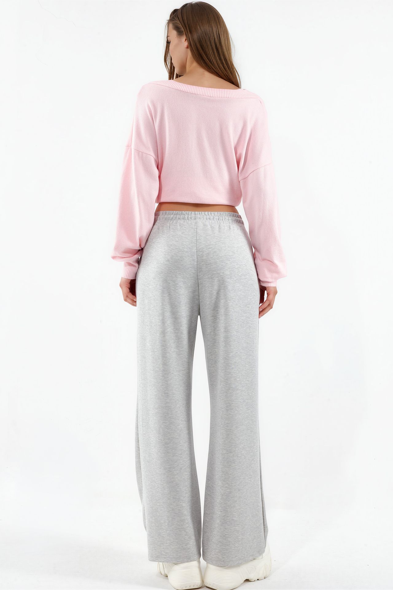 BUSEM Mid Waist Wide Leg Modal Pants