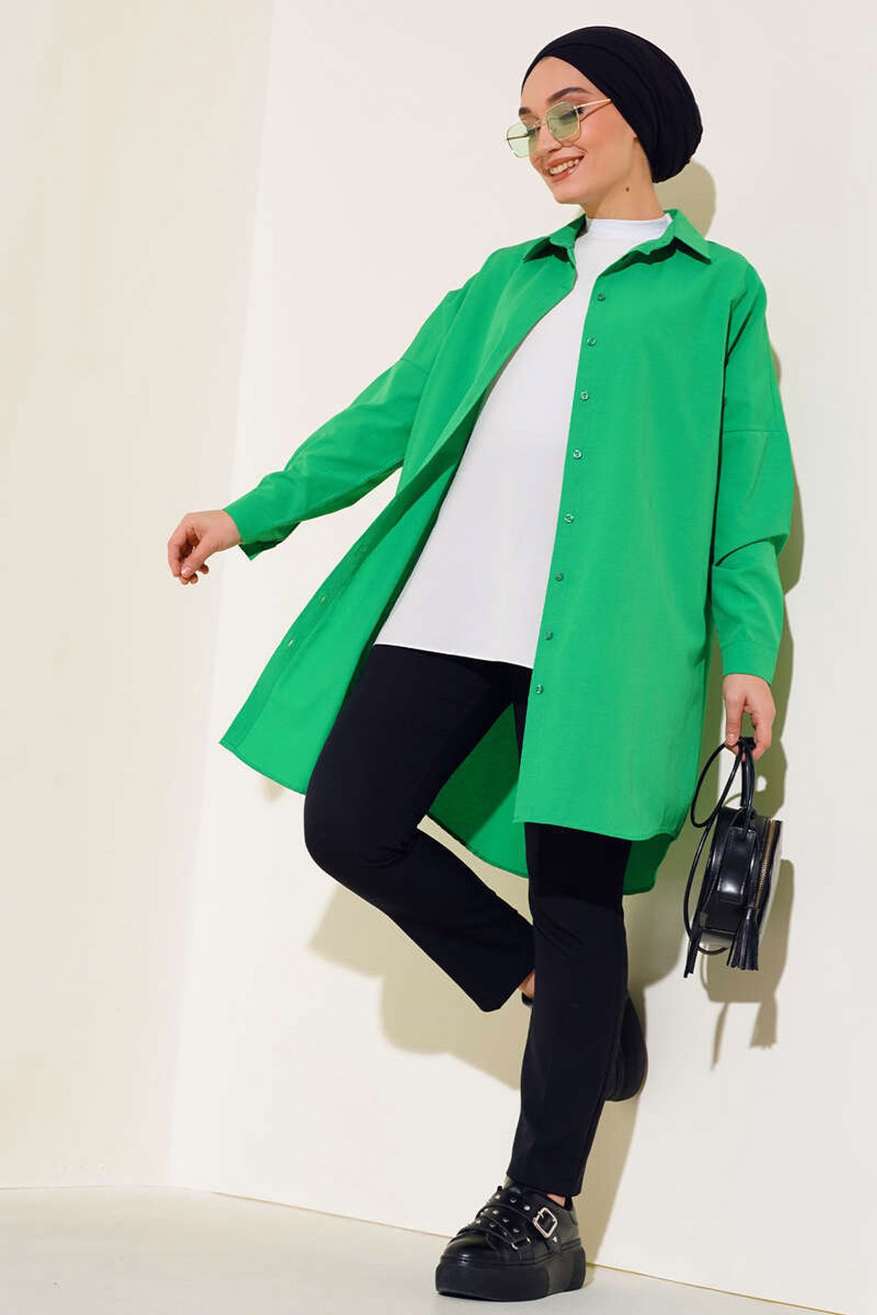 BDART Long Poplin Shirt with Button Closure 2