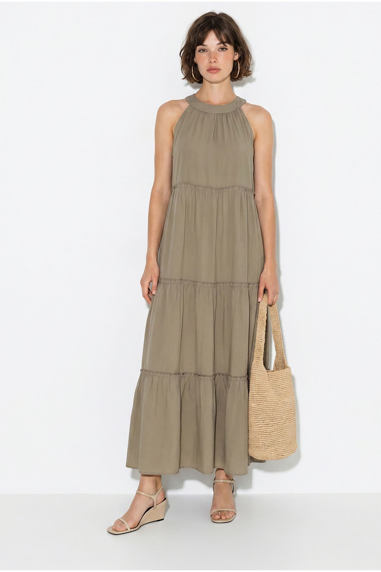LUCCI Women’s Halter Maxi Dress 4