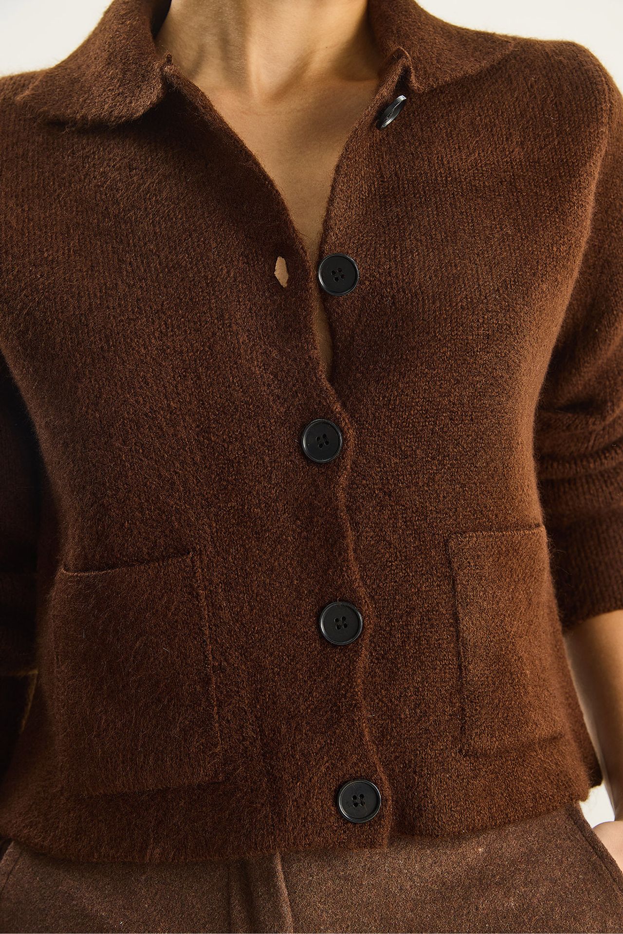 LUCCI Knit Cardigan with Pockets