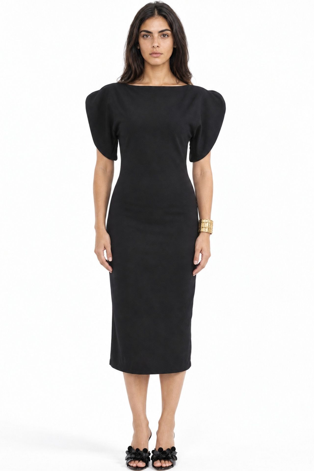 BUSEM Women's Crew Neck Midi Dress 4