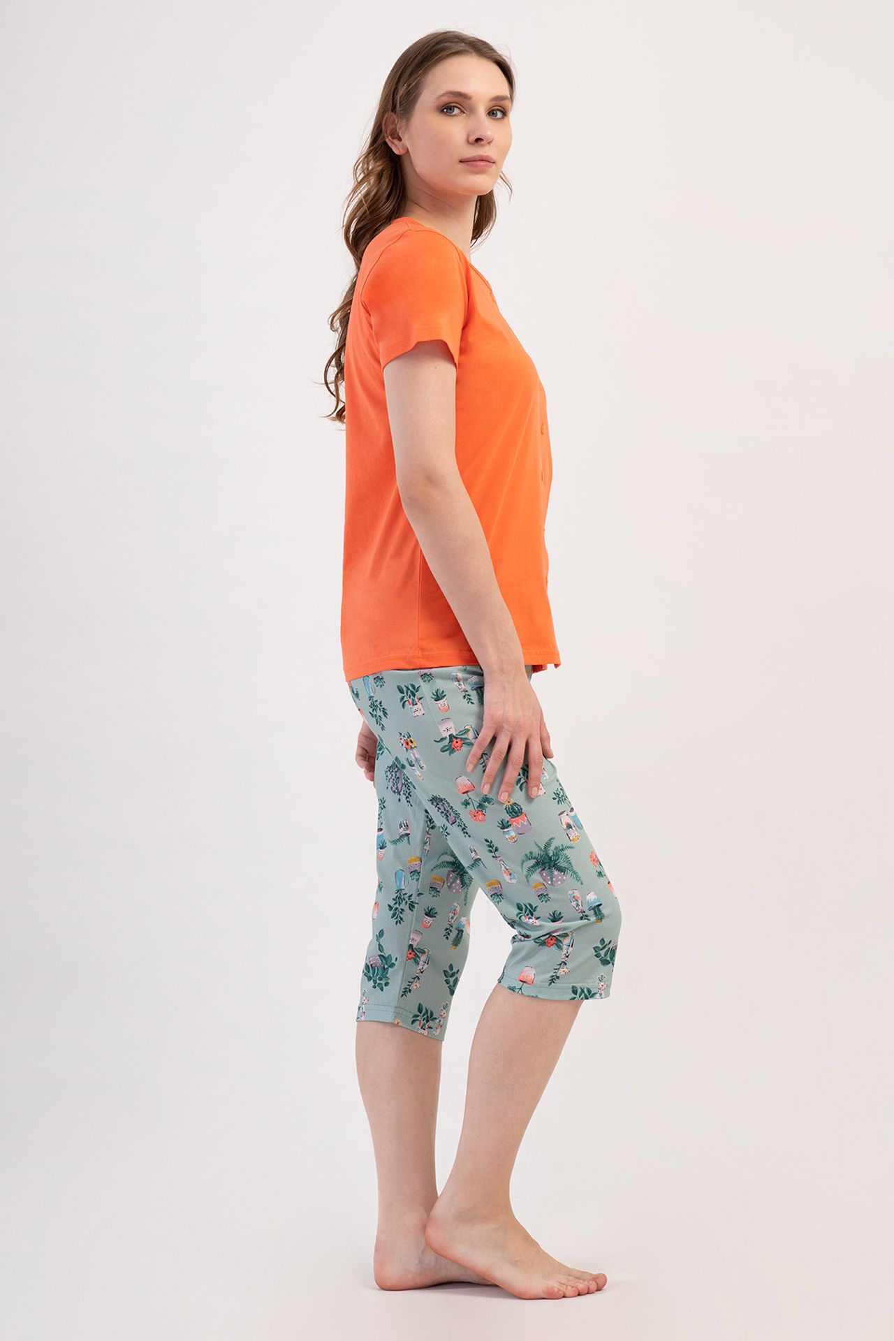 YAKE Bisiklet Yaka Pijama Alt Üst Takım 3
