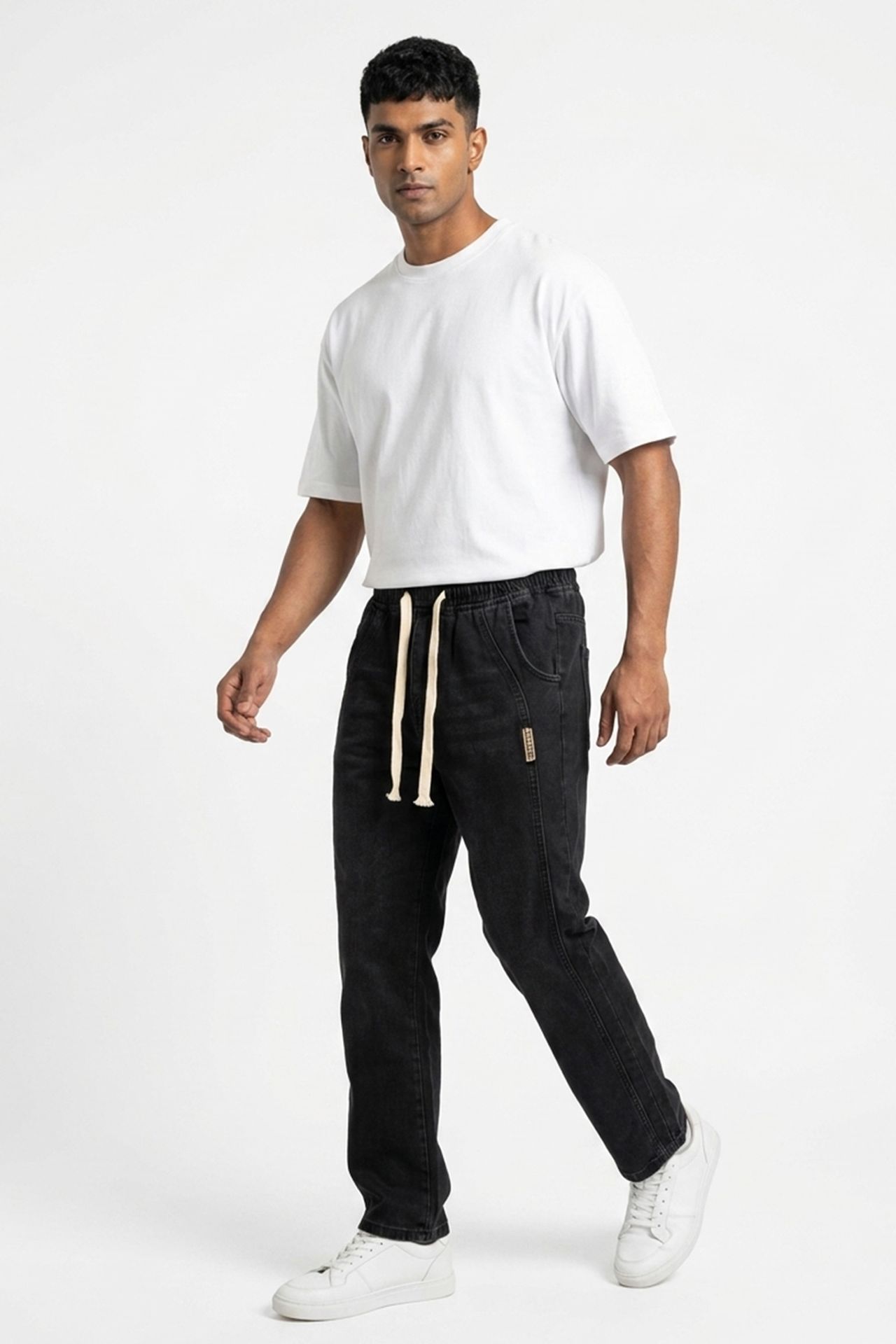 BDART Relaxed Fit Denim Pants with Drawstring Waist 2