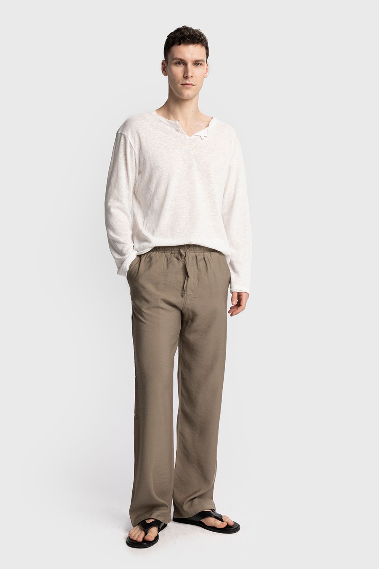 GIESTO Relaxed Fit Tencel Pants 1